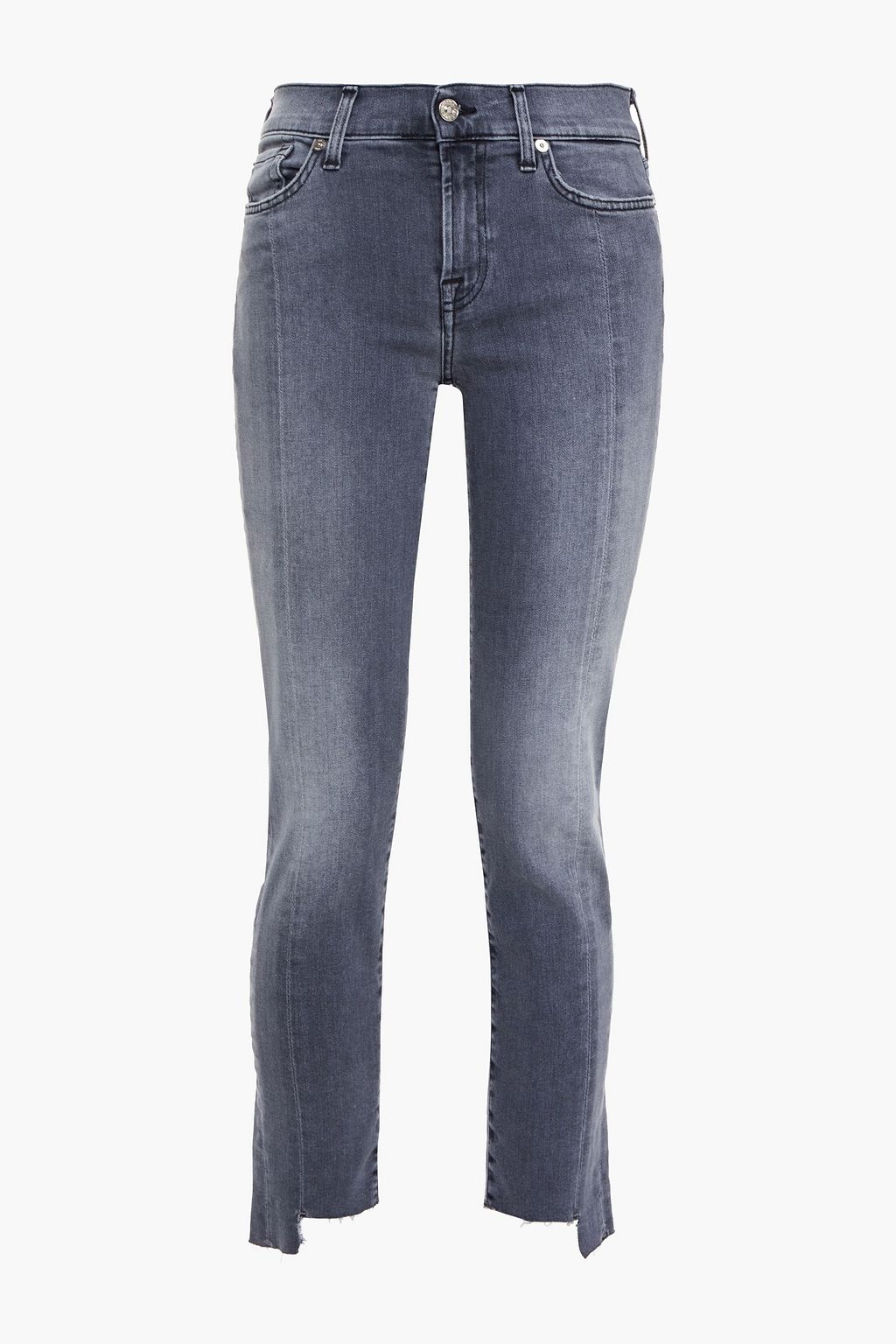 7 for all mankind roxanne mid rise skinny jeans