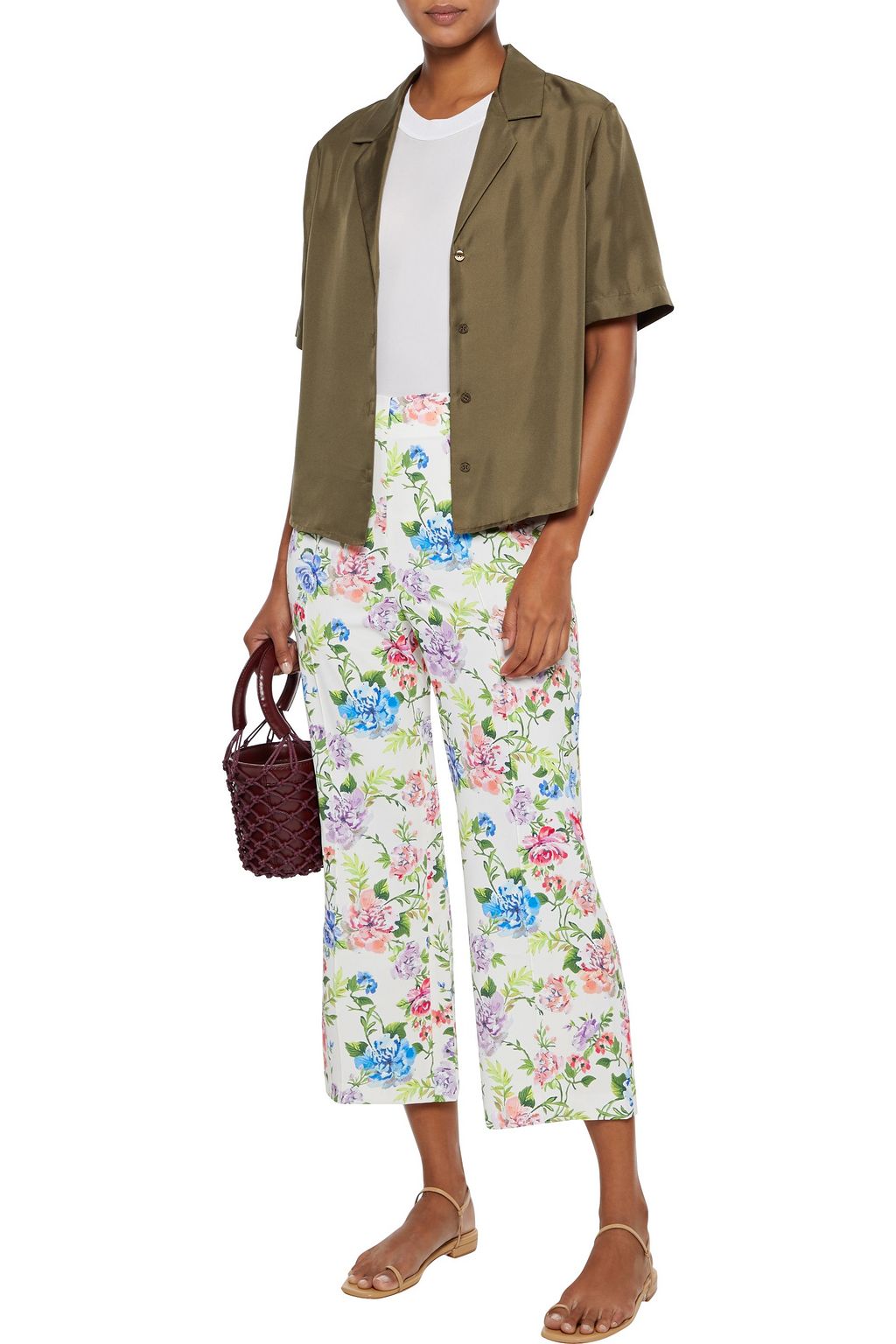alice and olivia floral pants