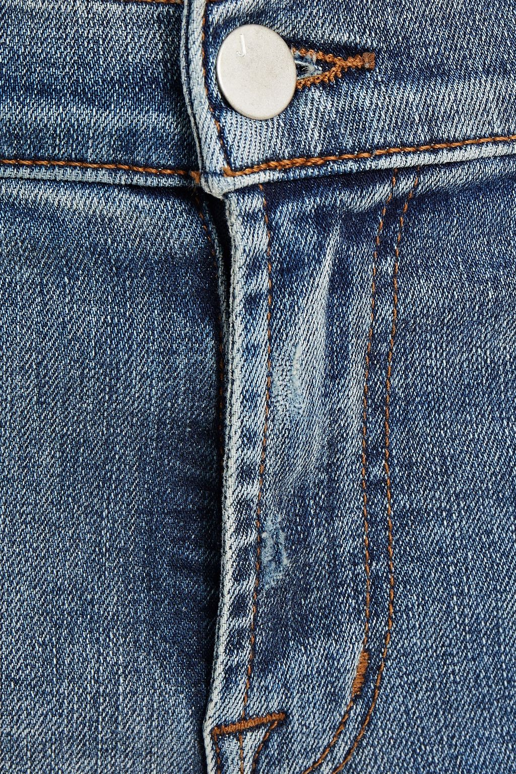 J BRAND Selena distressed mid-rise kick-flare jeans