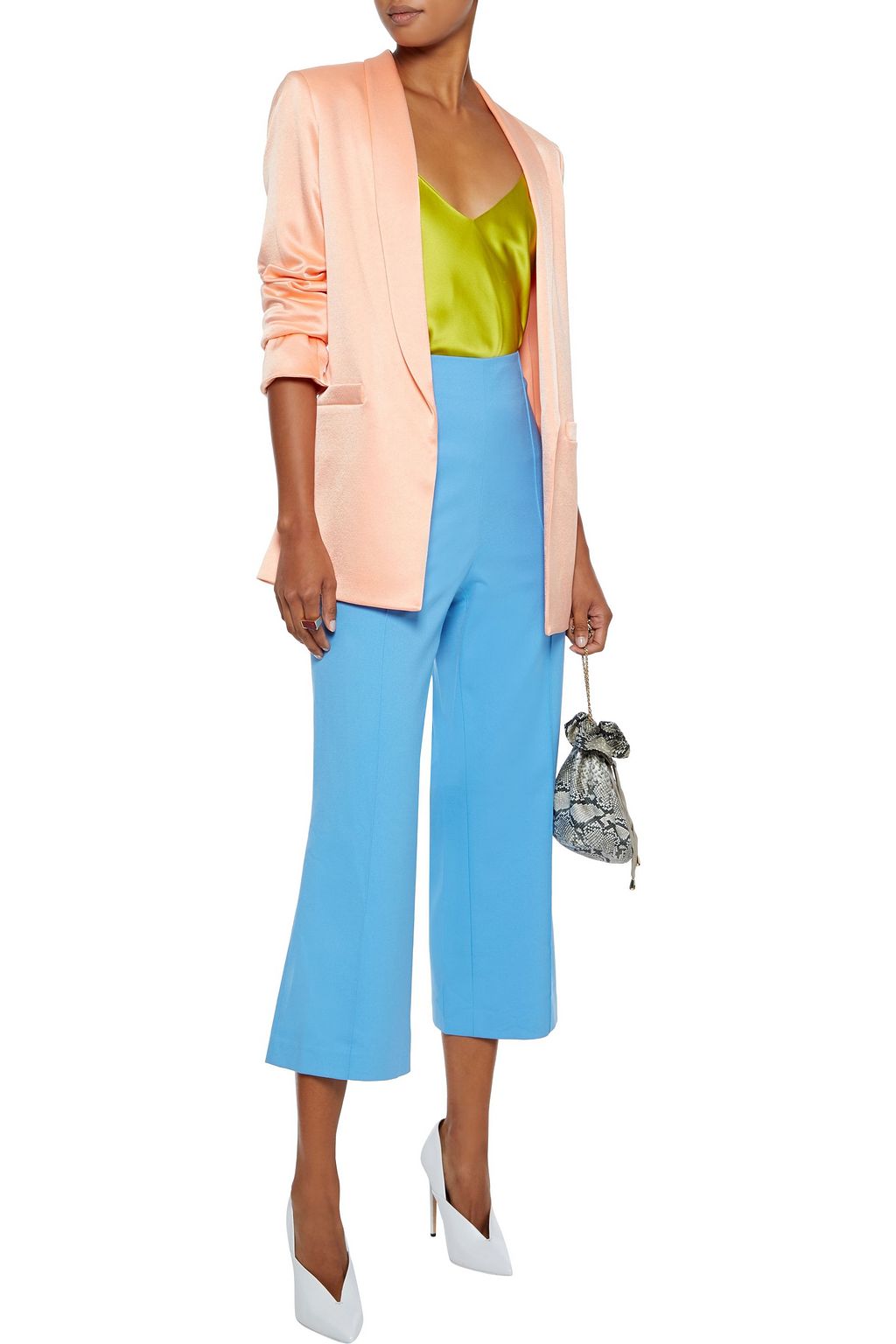 ALICE + OLIVIA Lorinda cropped stretch-twill flared pants