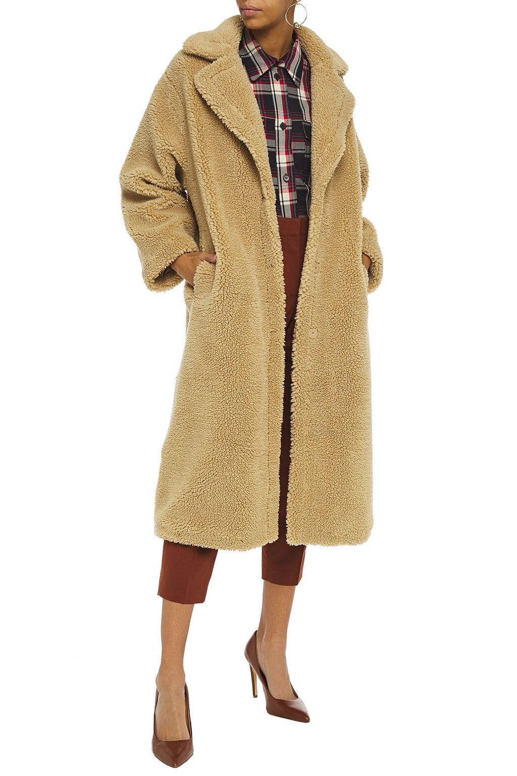 STAND STUDIO Maria oversized faux shearling coat