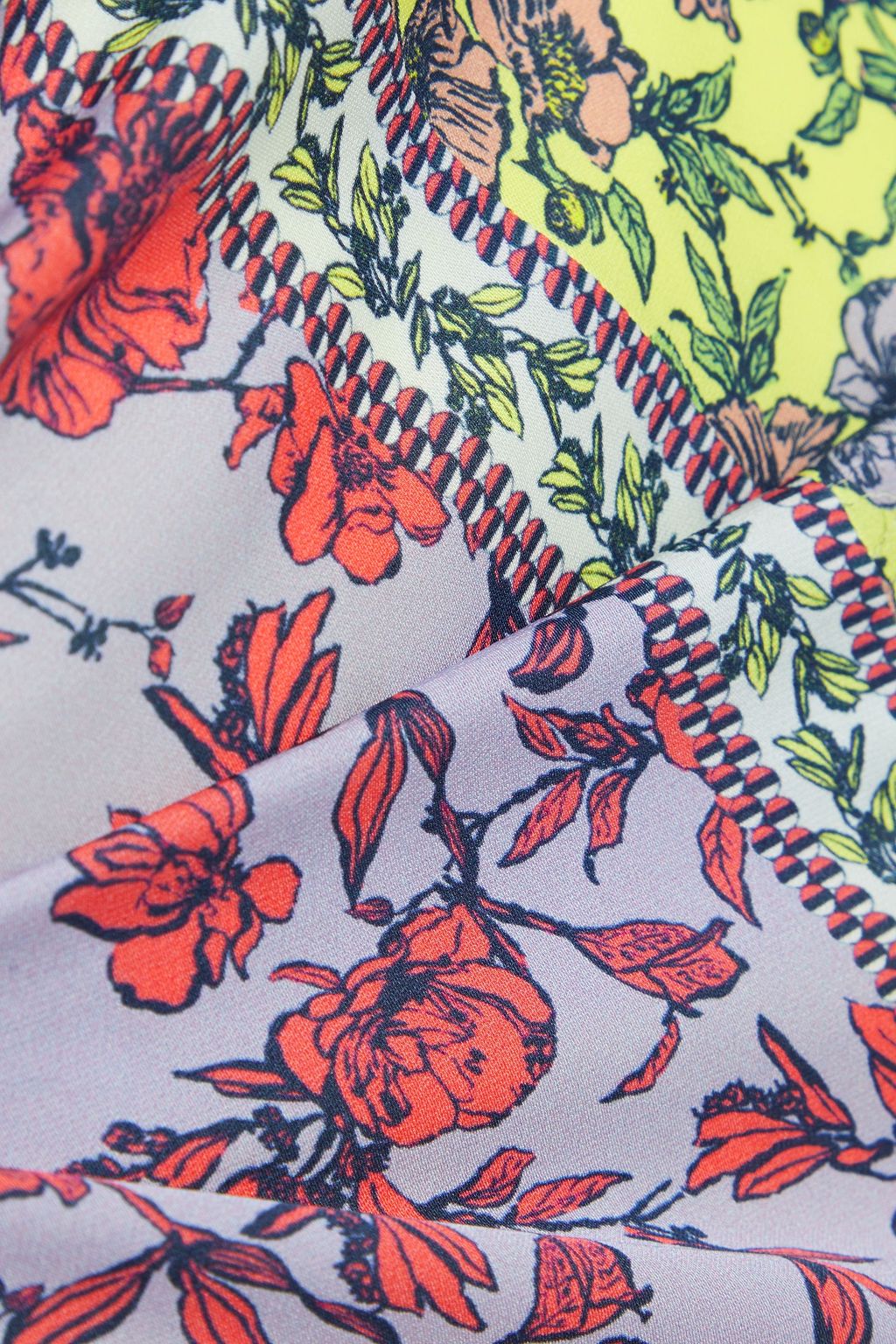 ALICE + OLIVIA Athena floral-print crepe de chine skirt