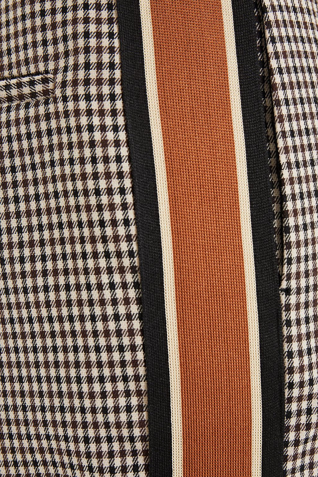 SANDRO Nils houndstooth jacquard straight-leg pants