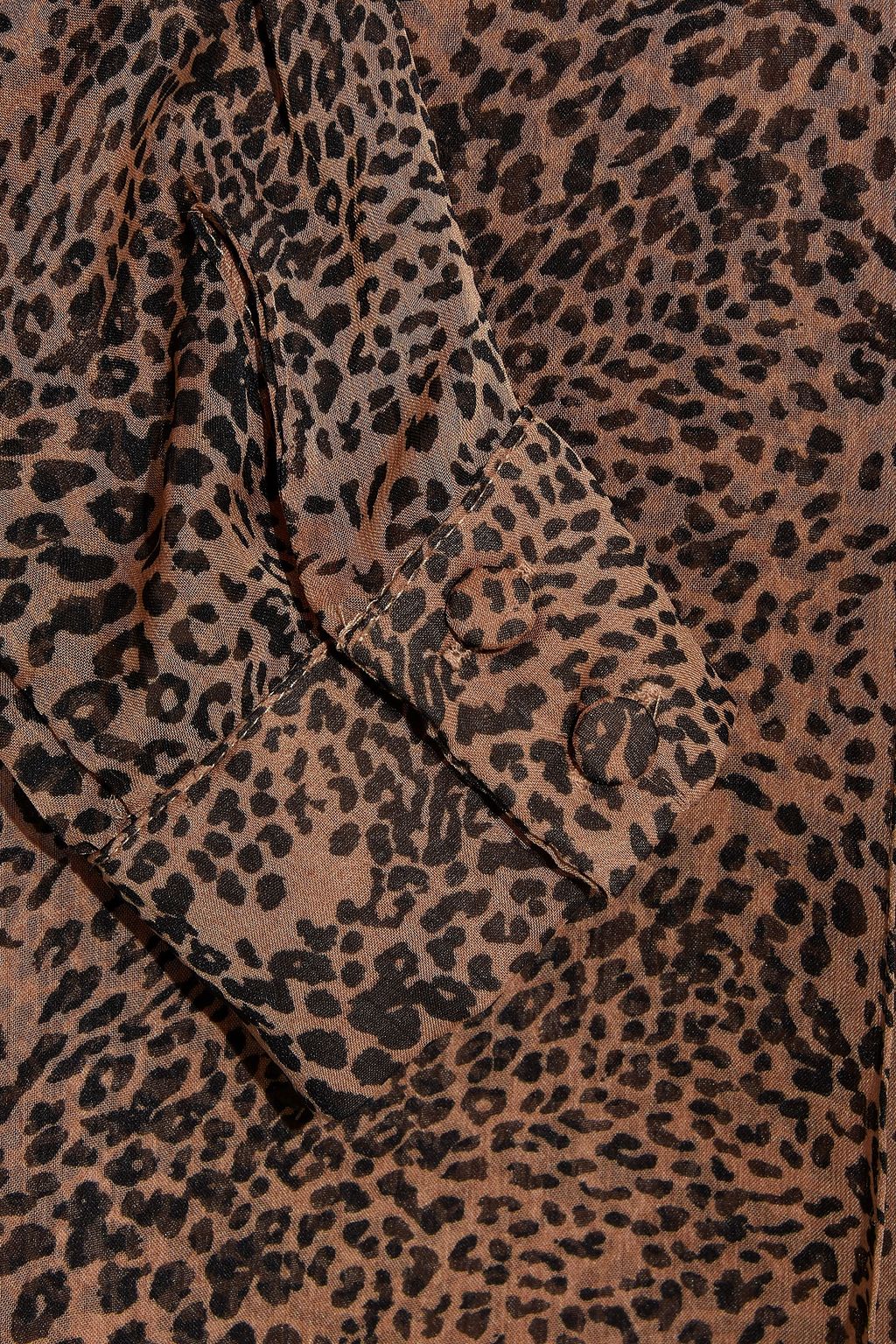 MIKAEL AGHAL Asymmetric leopard-print georgette maxi dress