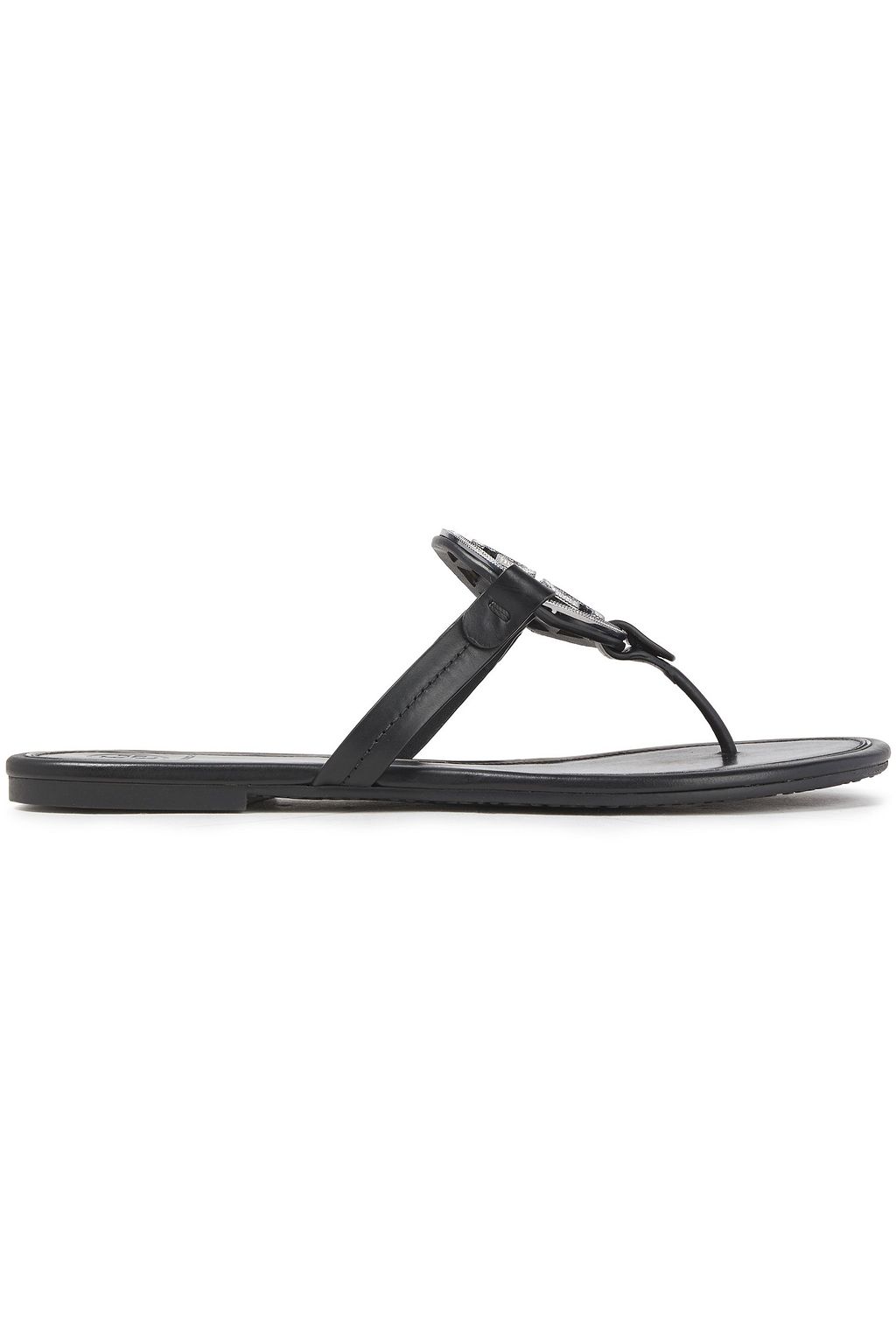 tory burch black embellished miller sandals
