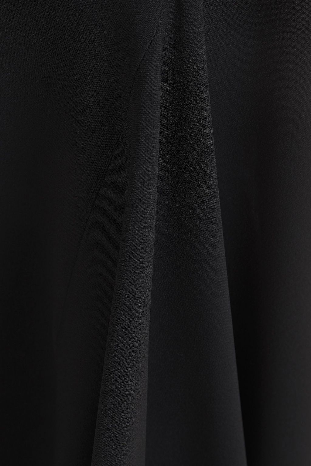 ROLAND MOURET Whiteleaf asymmetric draped stretch-crepe midi skirt