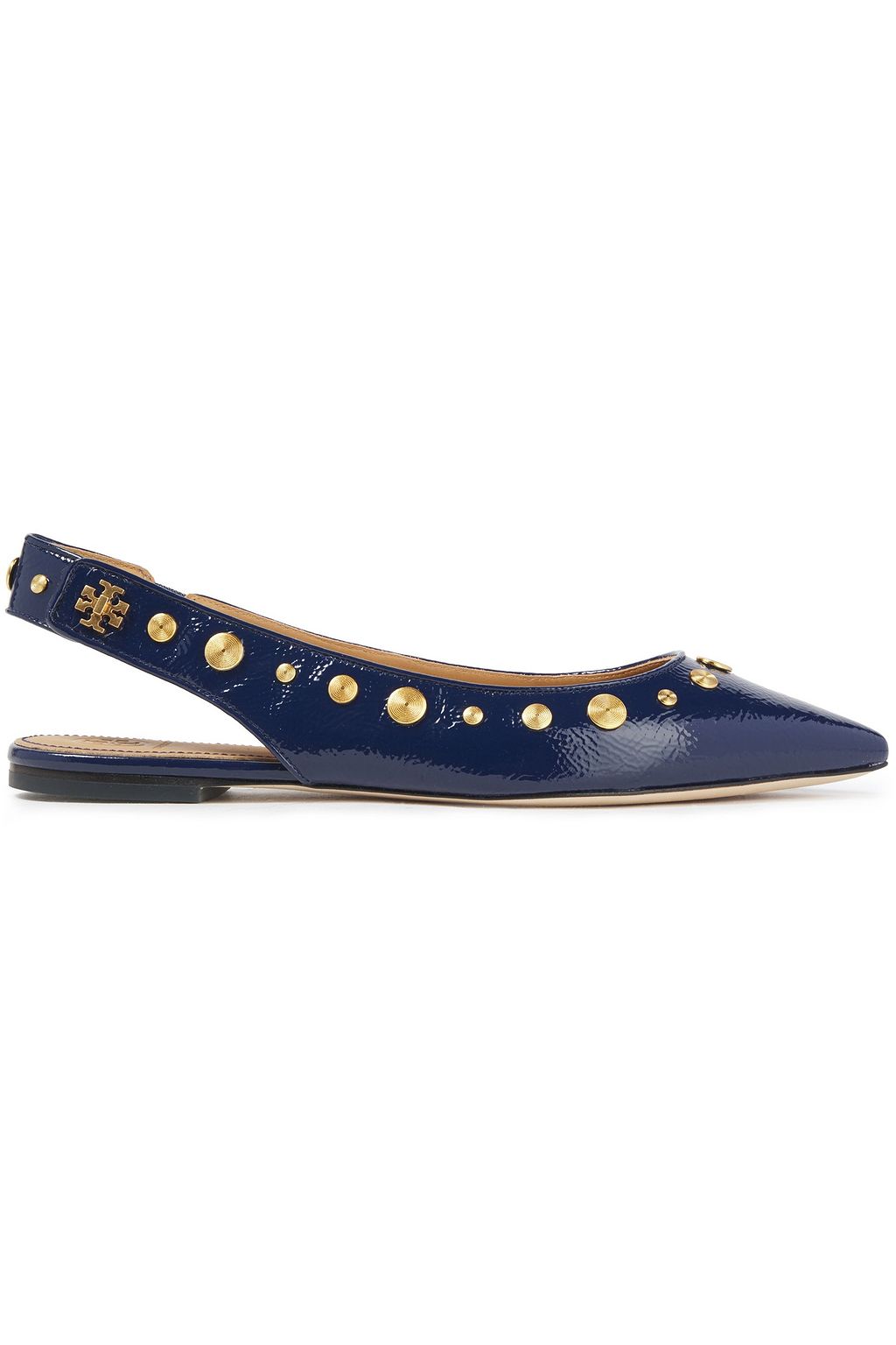 studded pointed toe flats