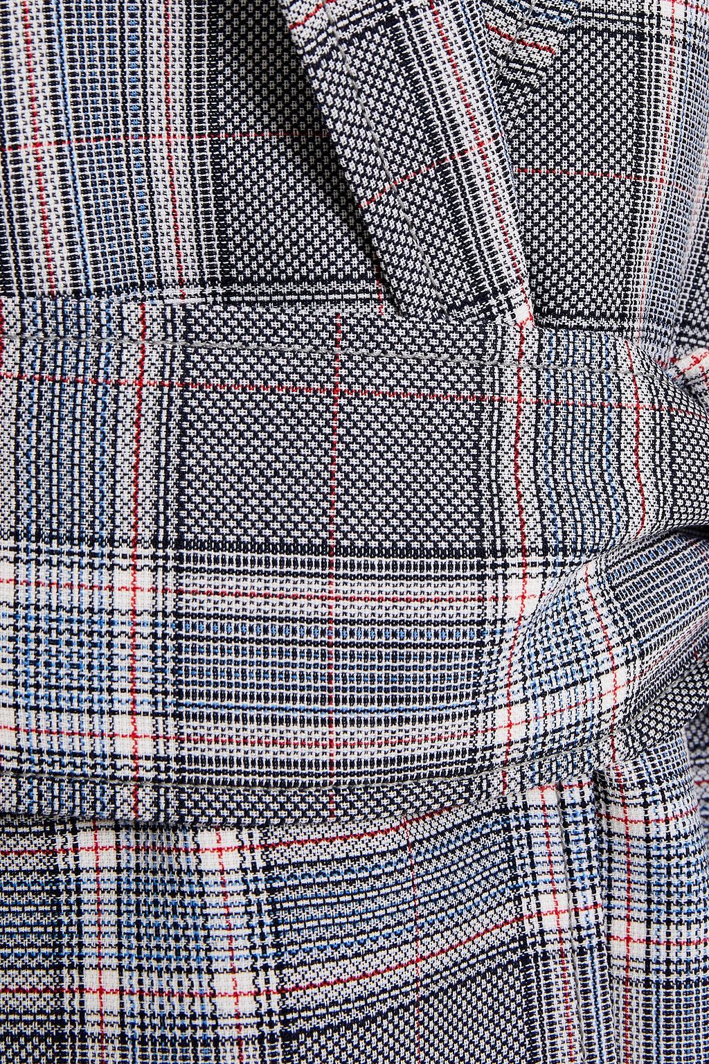 ROLAND MOURET Belair belted checked wool blazer