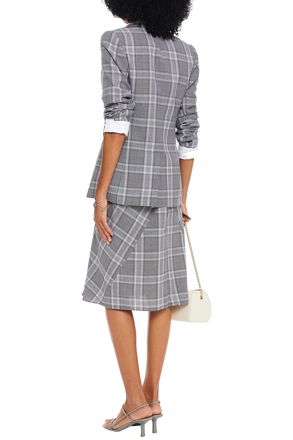ROLAND MOURET Belair belted checked wool blazer