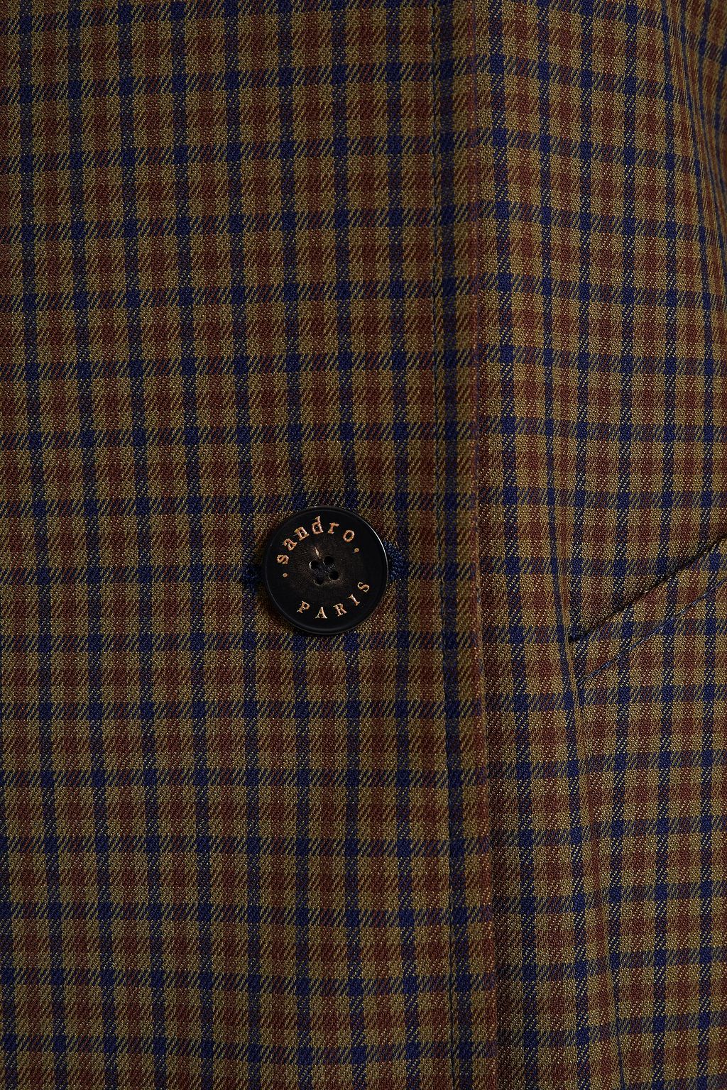 SANDRO Checked jacquard trench coat