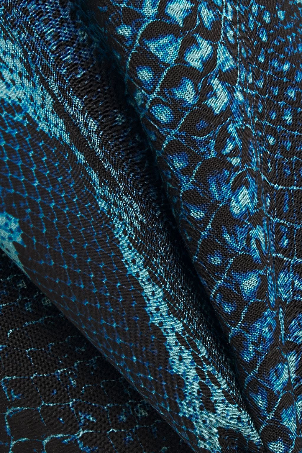 JUST CAVALLI Snake-print crepe mini dress