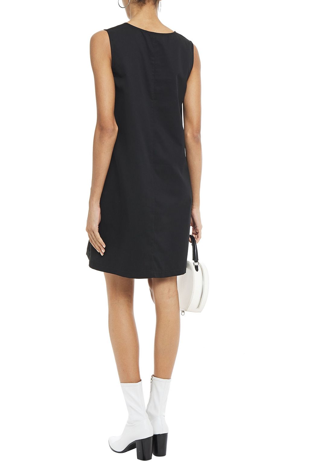 LOVE MOSCHINO Lyocell and cotton-blend twill mini dress