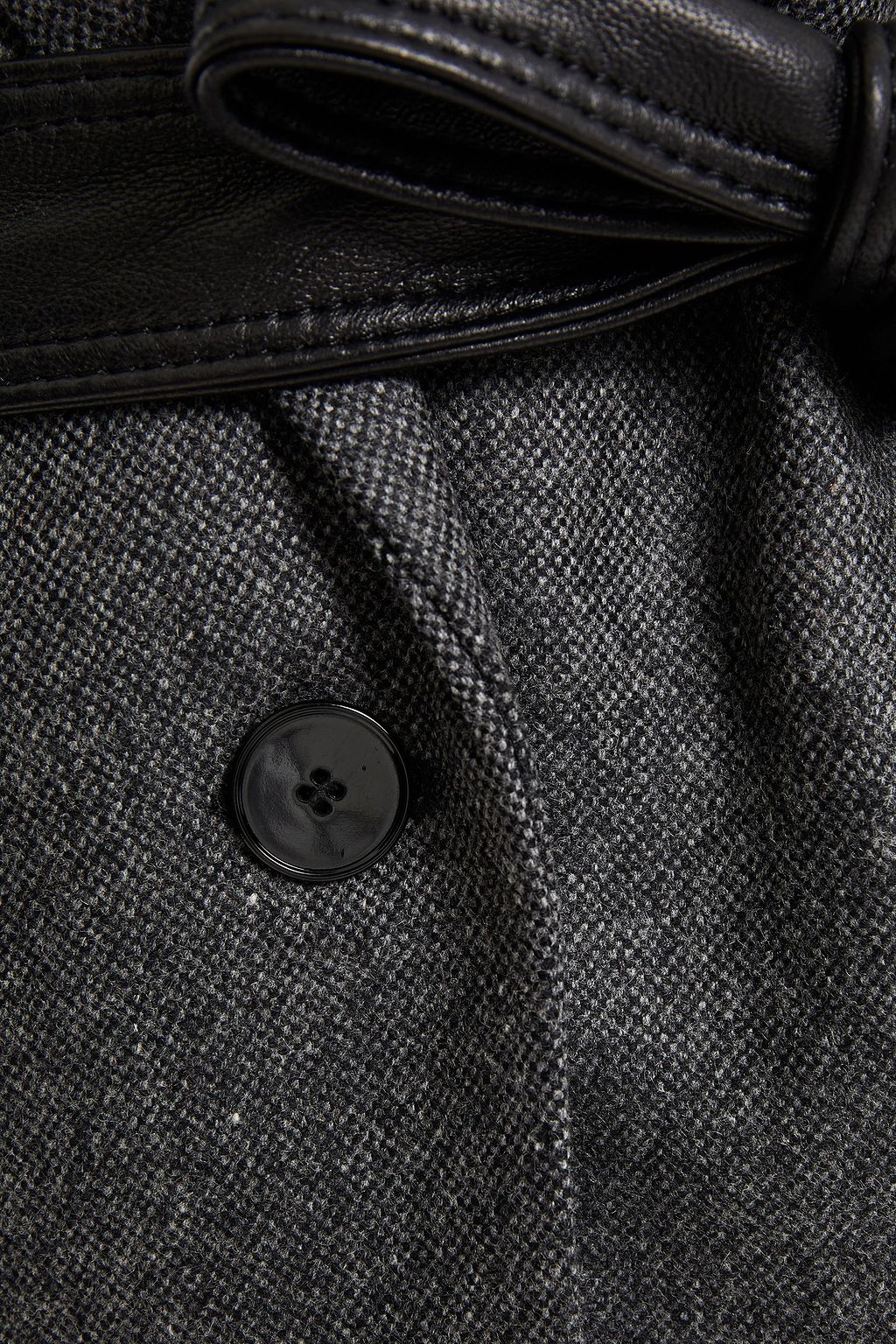 SANDRO Belted wool-blend blazer