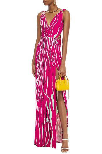 pink jersey maxi dress