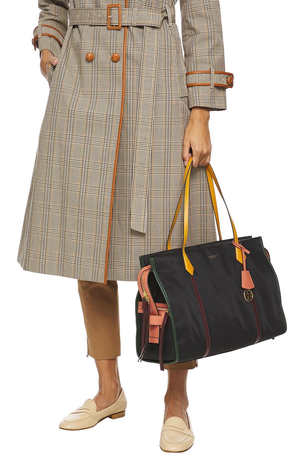 tory burch perry leather tote