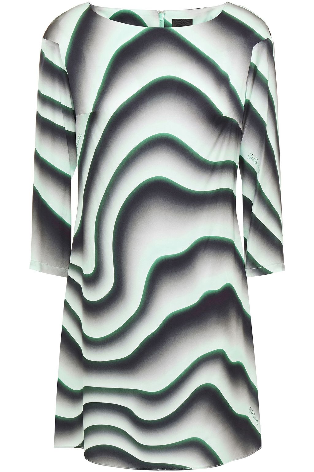 Black Printed satin mini dress | Sale up to 70% off | THE OUTNET | JUST CAVALLI | THE OUTNET