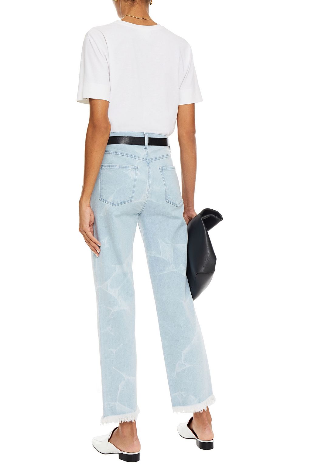 J BRAND Joan cropped distressed high-rise straight-leg jeans