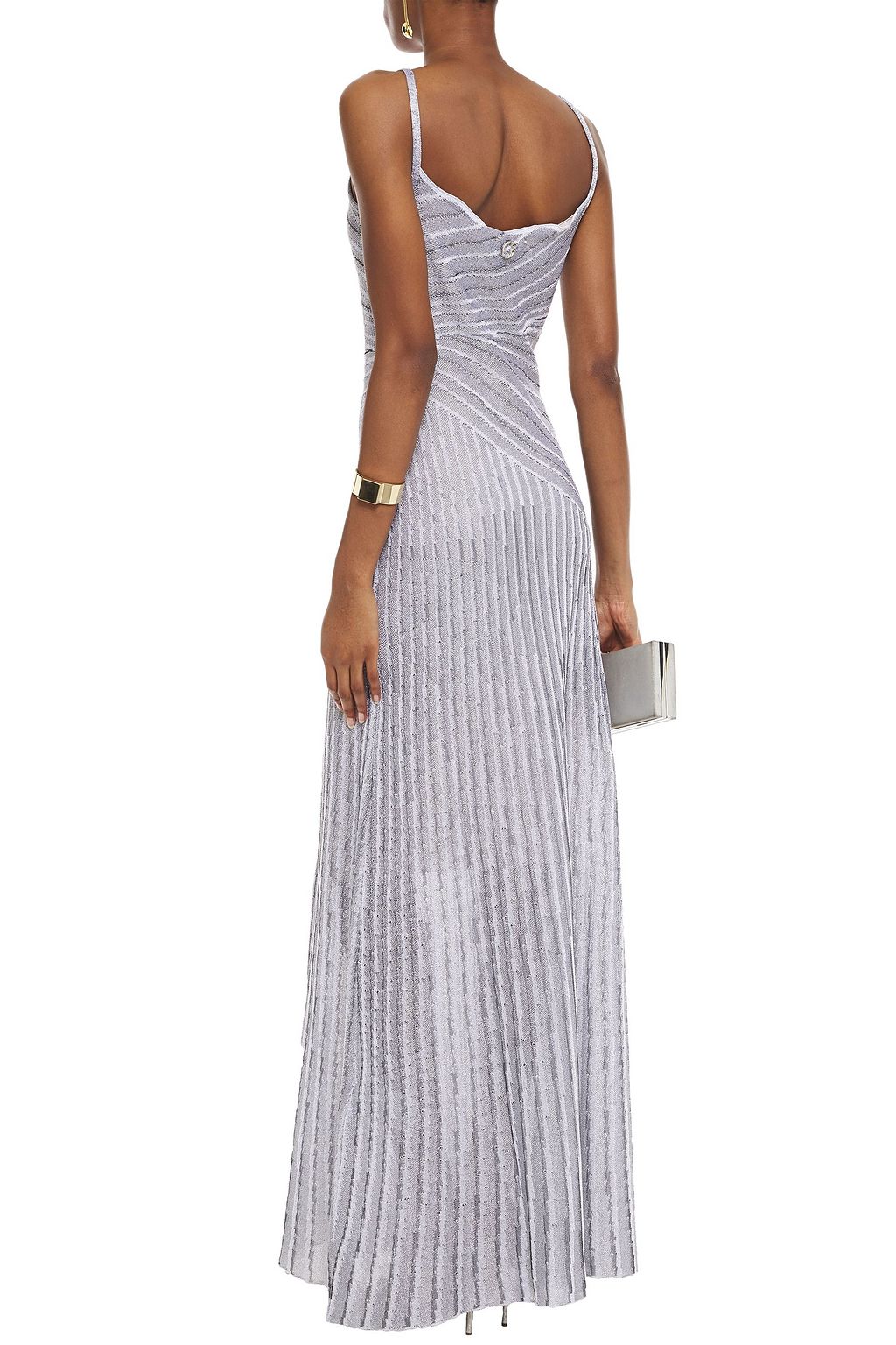 silver maxi slip dress