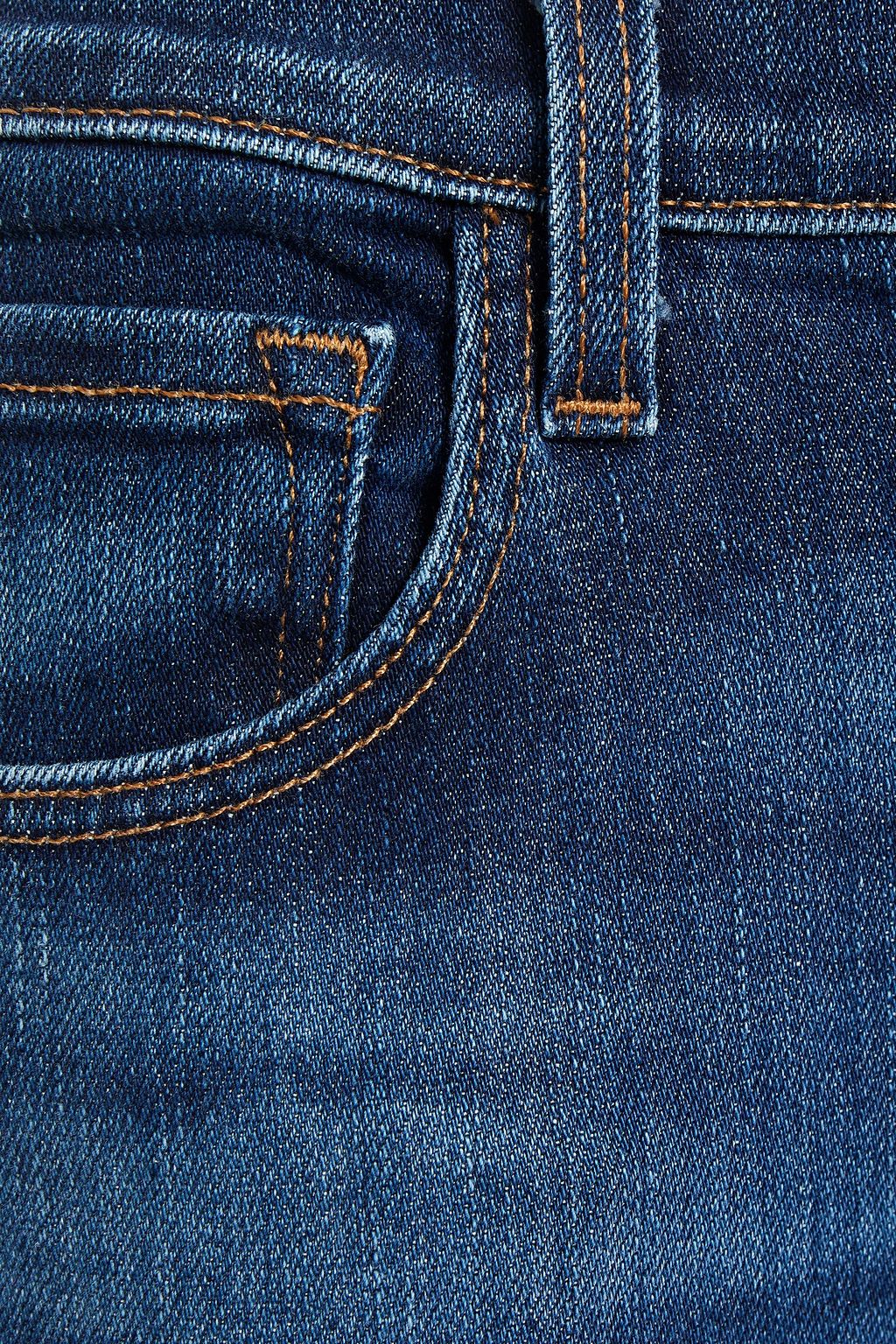 J BRAND Leena distressed high-rise skinny jeans