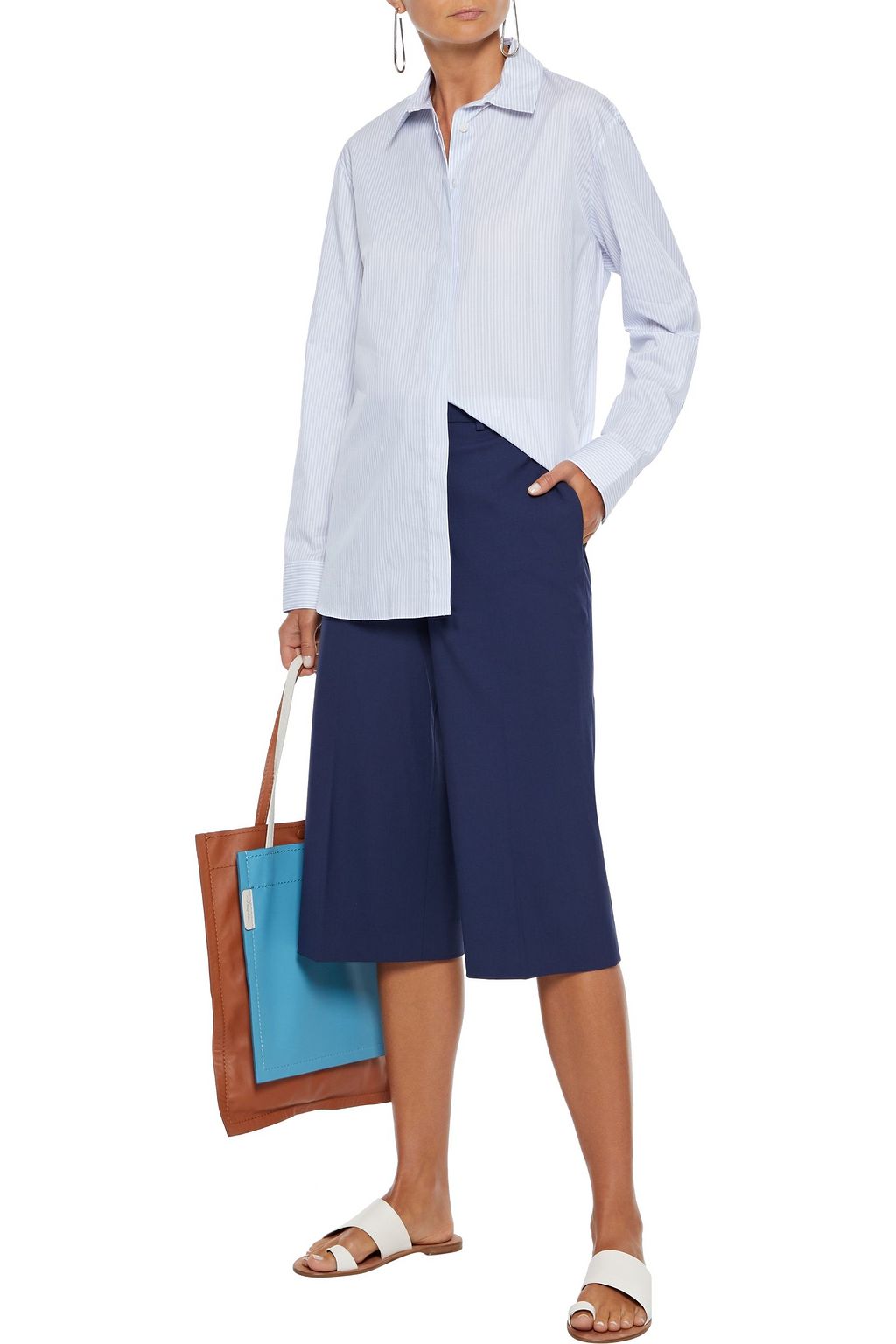 THEORY Wool-blend culottes