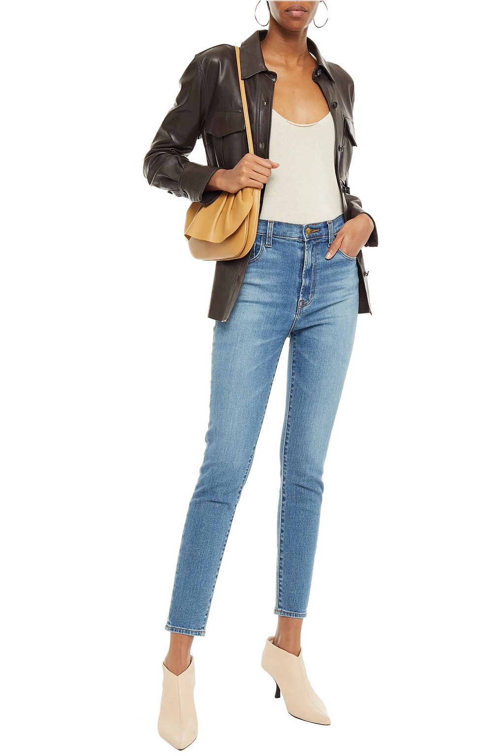 J BRAND Leenah faded high-rise skinny jeans