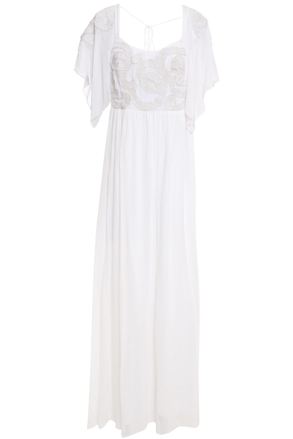 lorenzo beige embroidered maxi dress