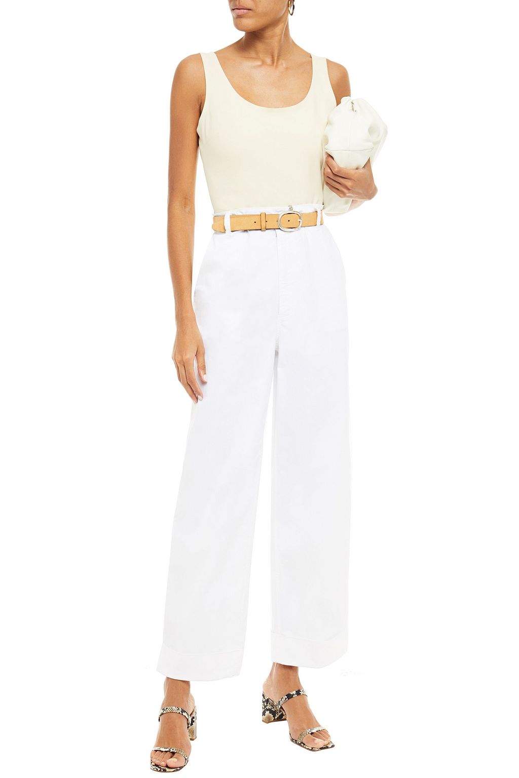 J BRAND Ebbe stretch-cotton wide-leg pants