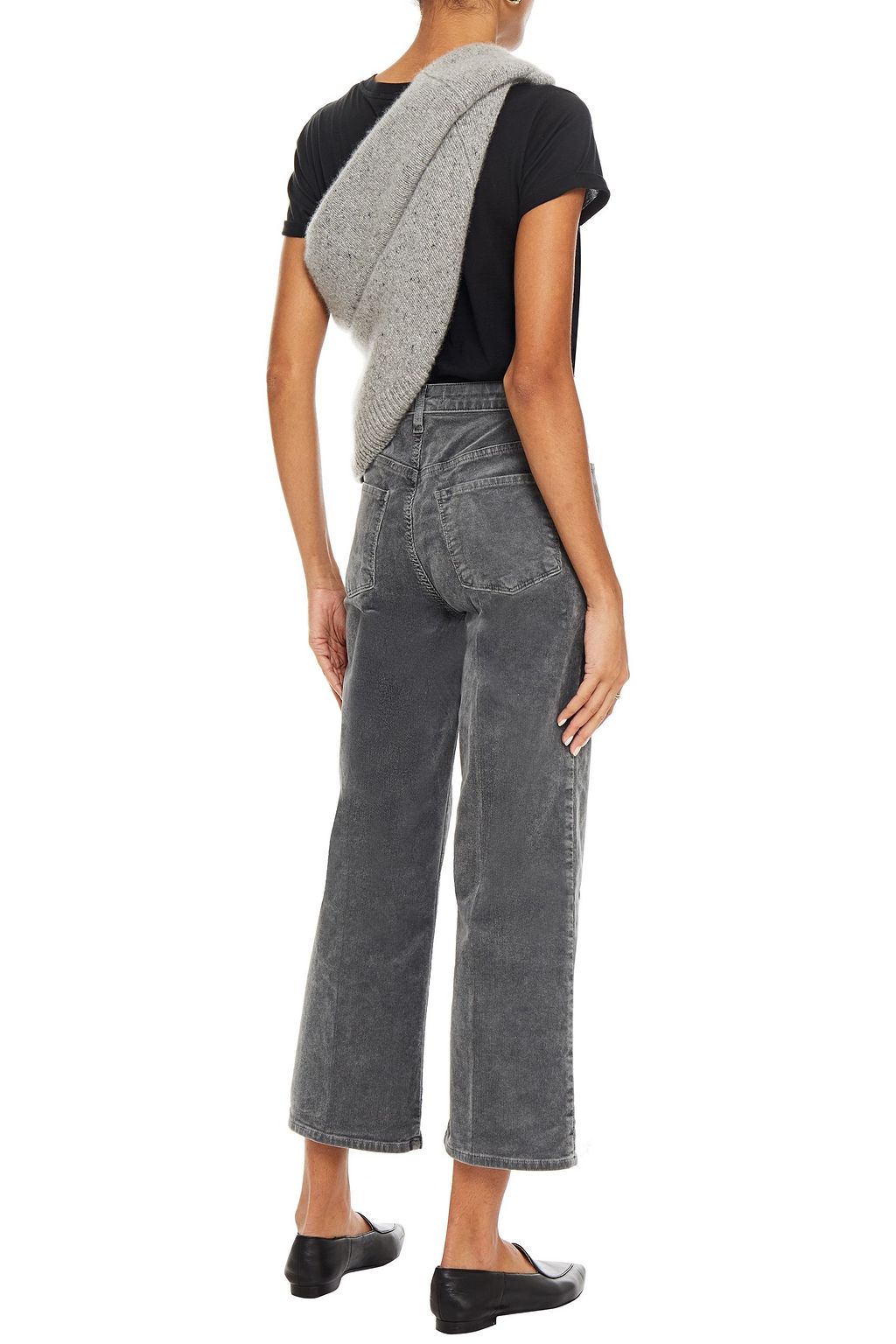 J BRAND Cotton-blend corduroy kick-flare pants