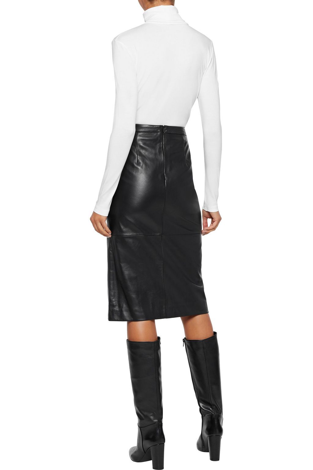 IRIS & INK Emelia leather pencil skirt