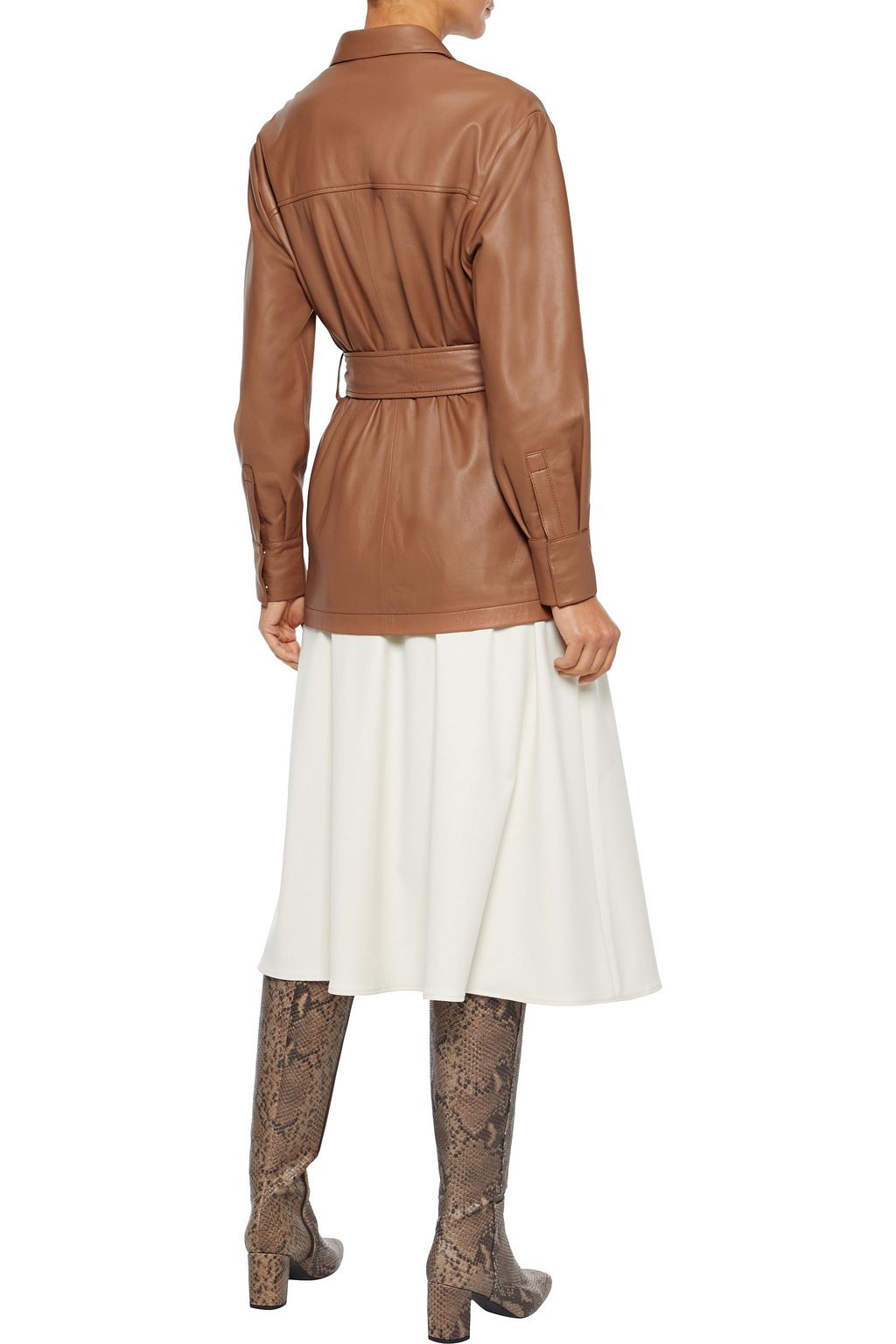 IRIS & INK Fatima belted leather jacket