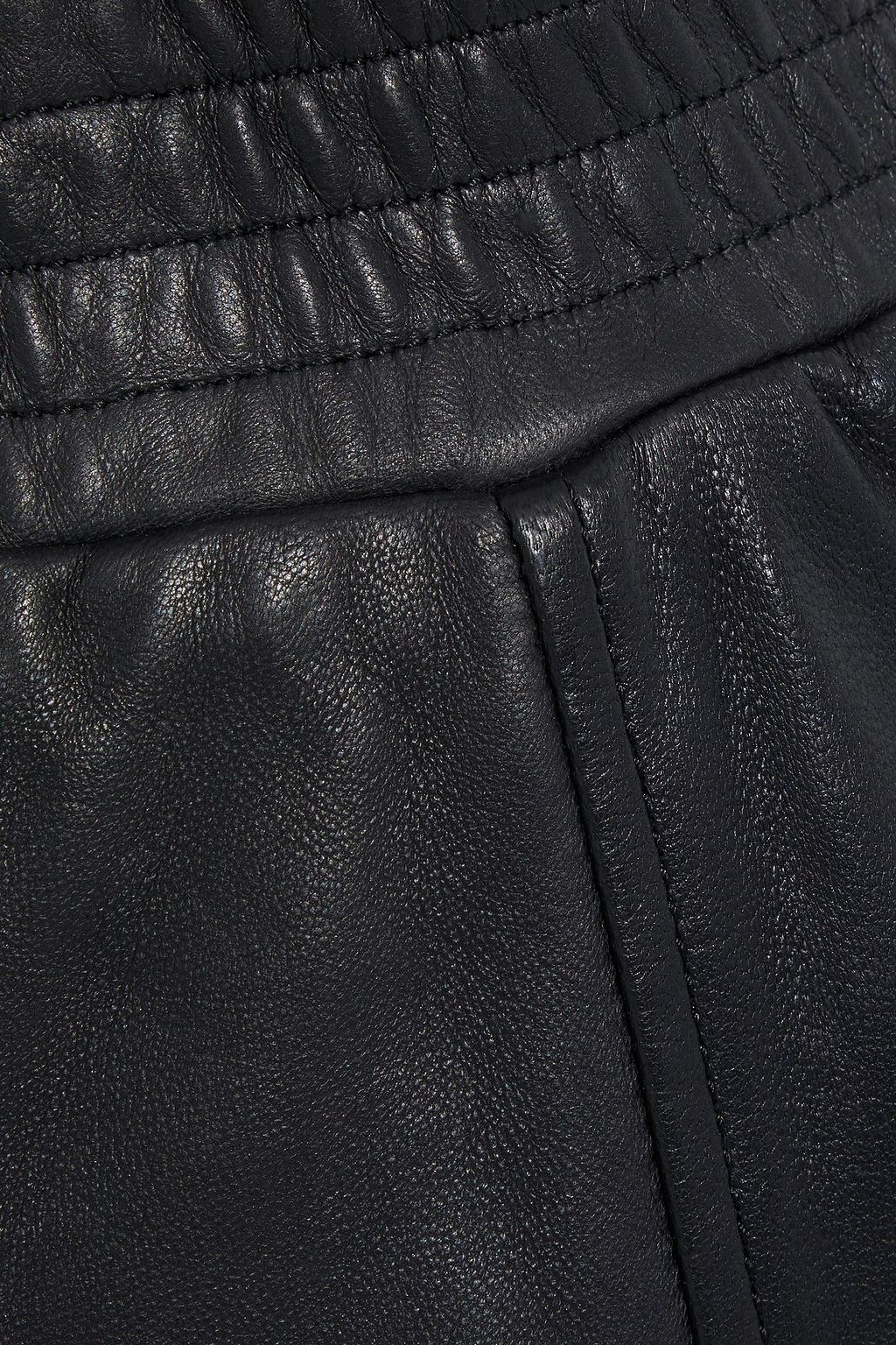 WALTER BAKER Milo shirred leather shorts