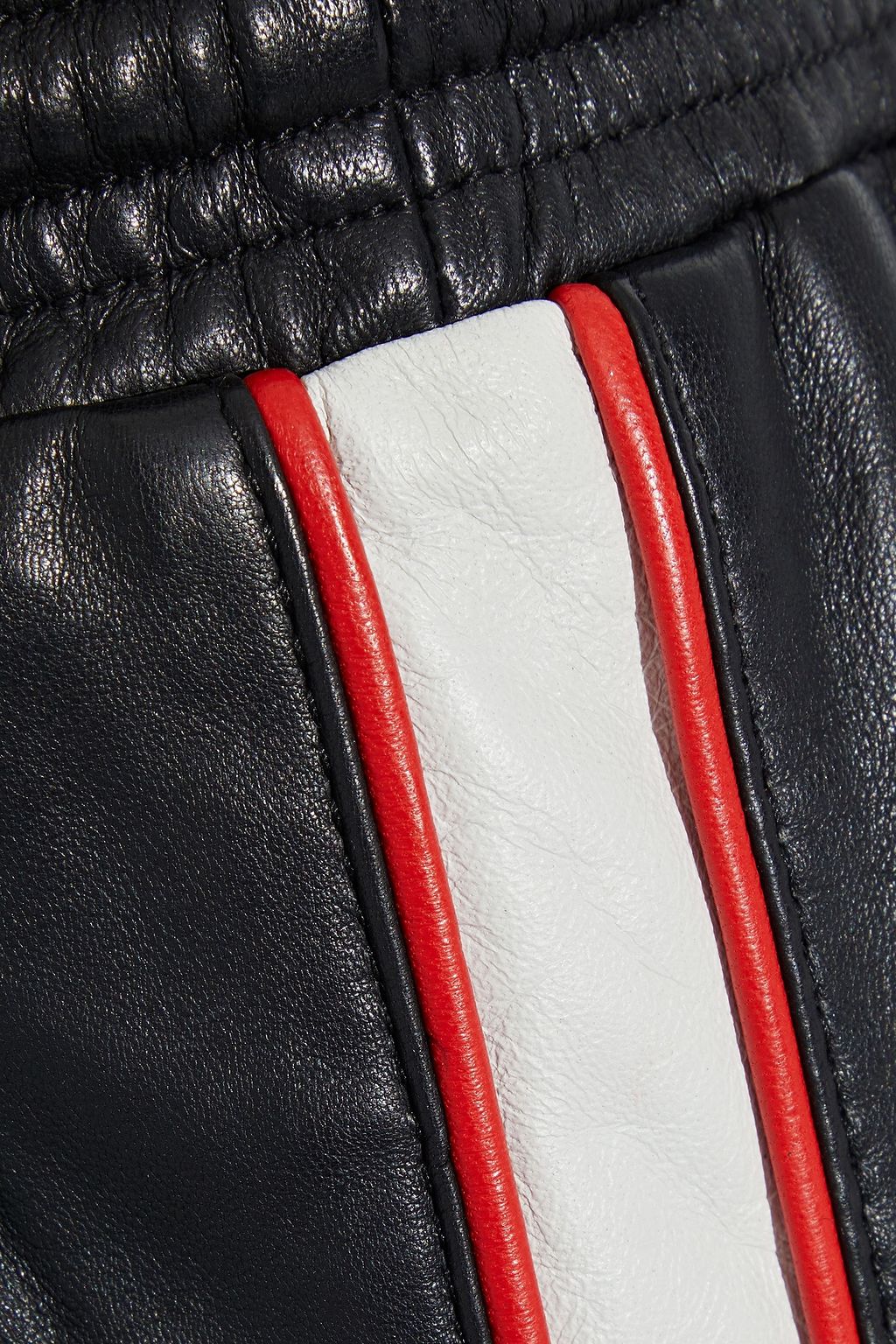 WALTER BAKER Halie striped leather mini skirt