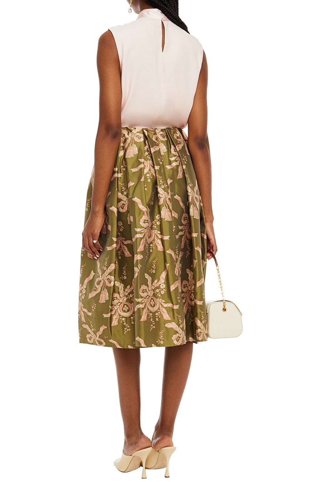 SIMONE ROCHA Pleated jacquard skirt