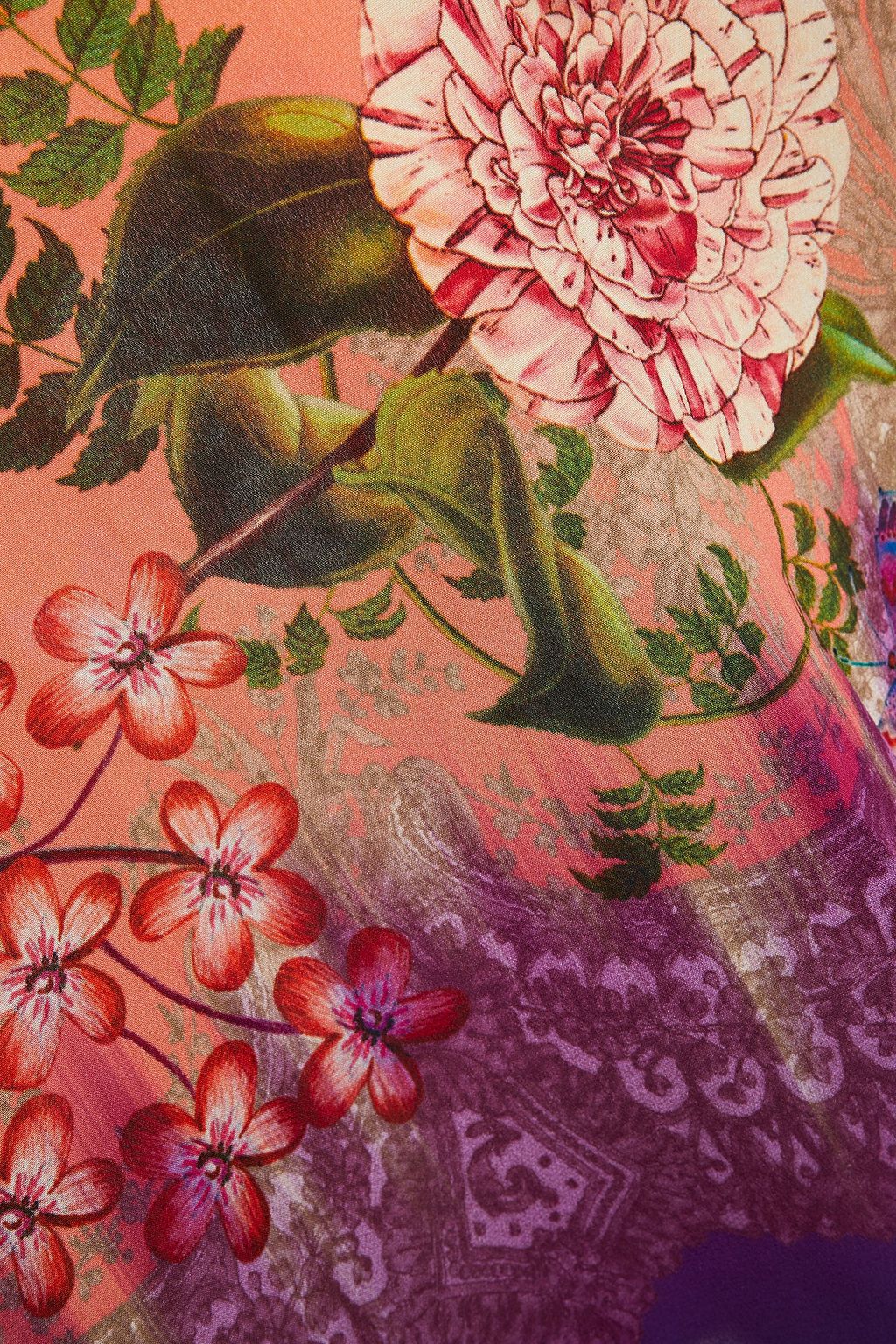 ETRO Gathered floral-print silk crepe de chine maxi dress