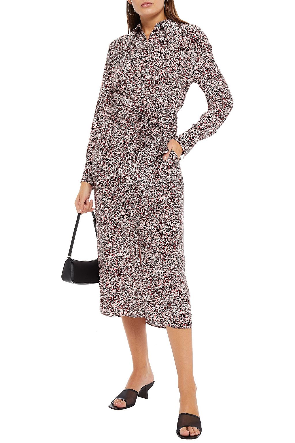 EQUIPMENT Jarvisse belted leopard-print washed-silk midi dress