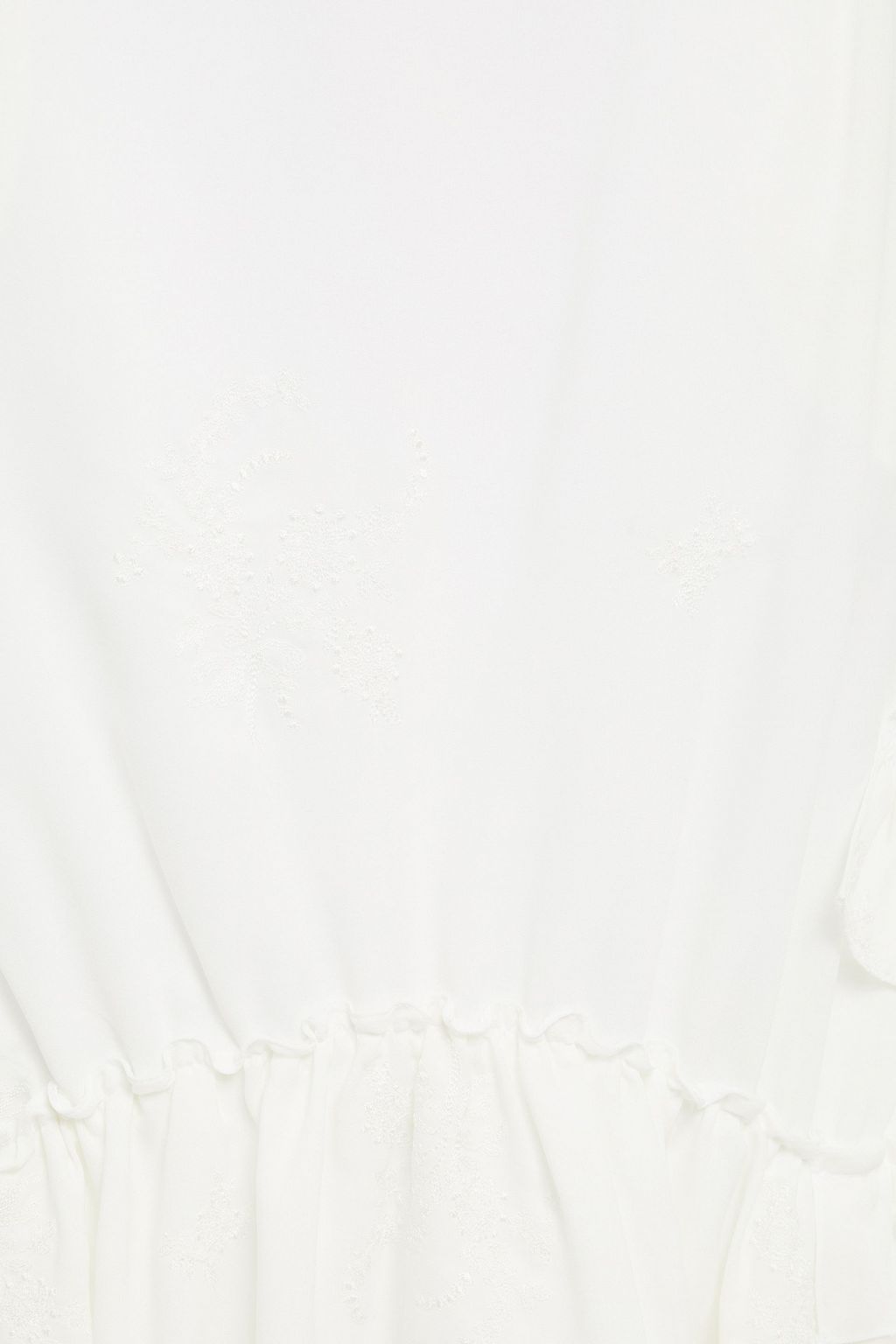 SIMONE ROCHA Embroidered ruffled georgette midi skirt