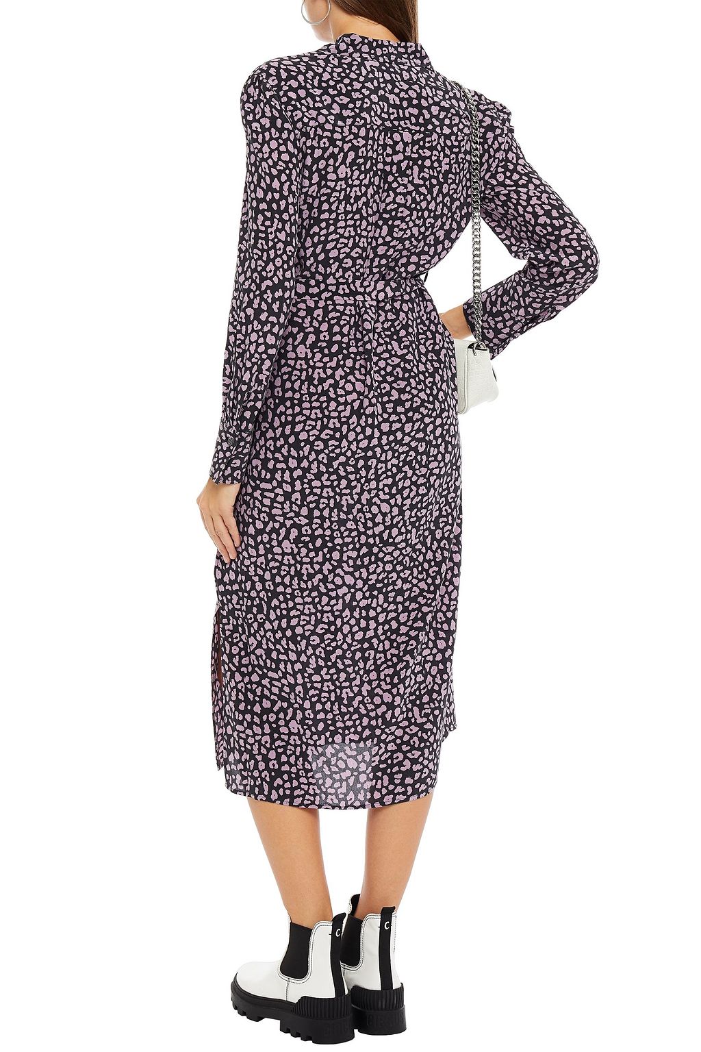EQUIPMENT Rosalee belted leopard-print washed-silk midi dress