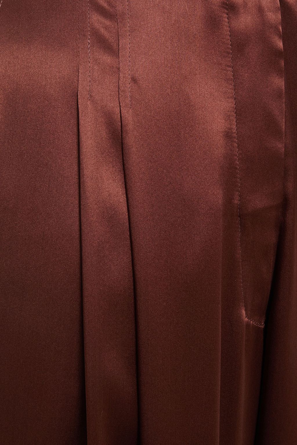 LE KASHA Pleated silk-satin wide-leg pants