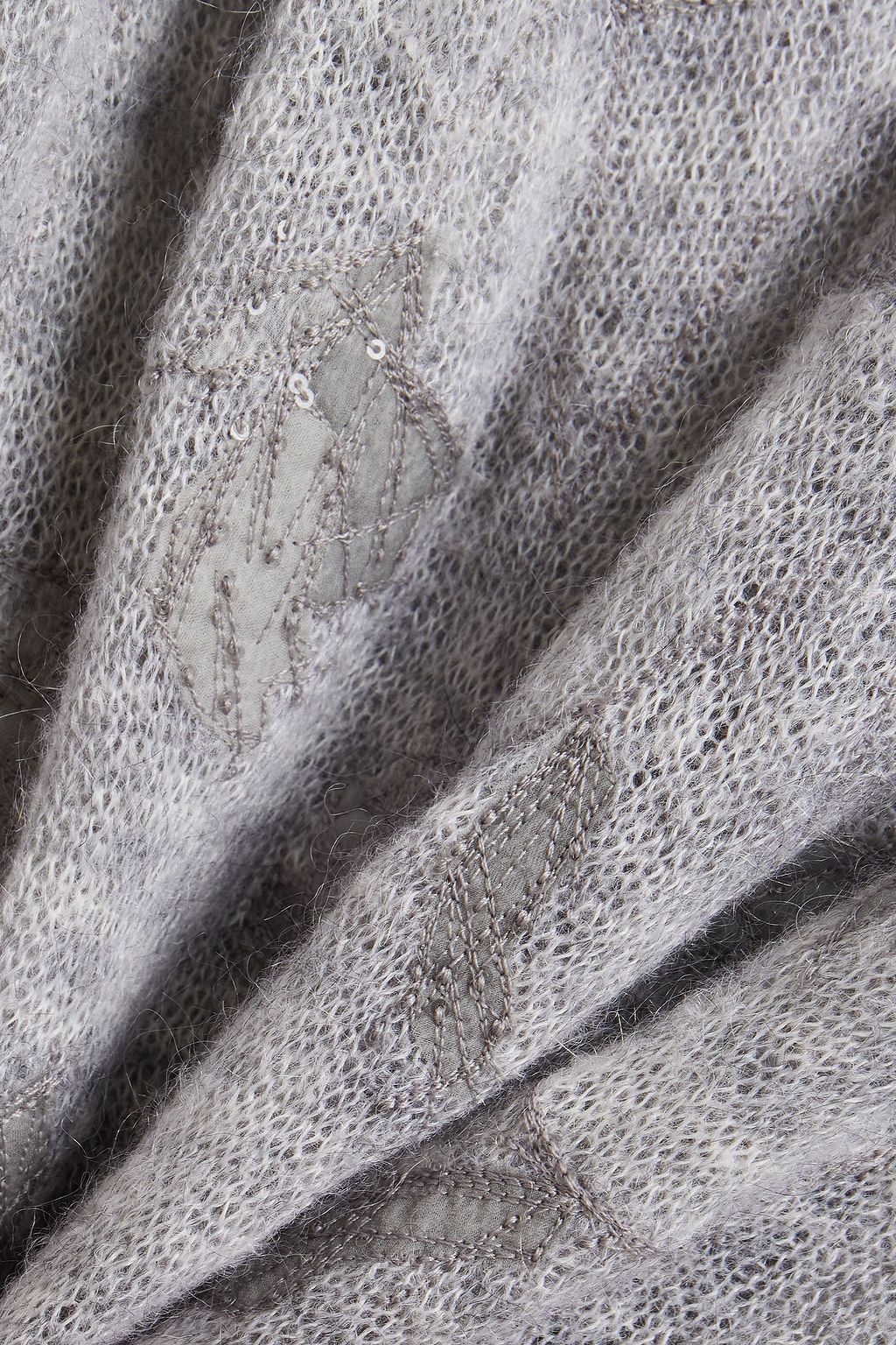 BRUNELLO CUCINELLI Embellished mélange knitted sweater
