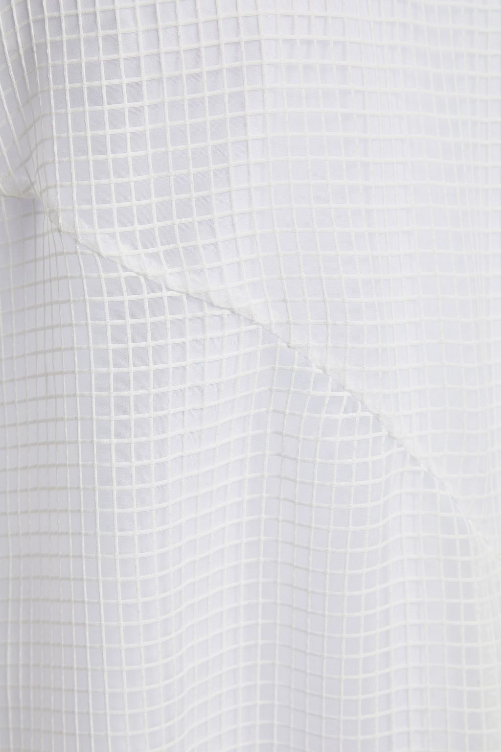 MAISON MARGIELA Wrap-effect gingham organza midi dress