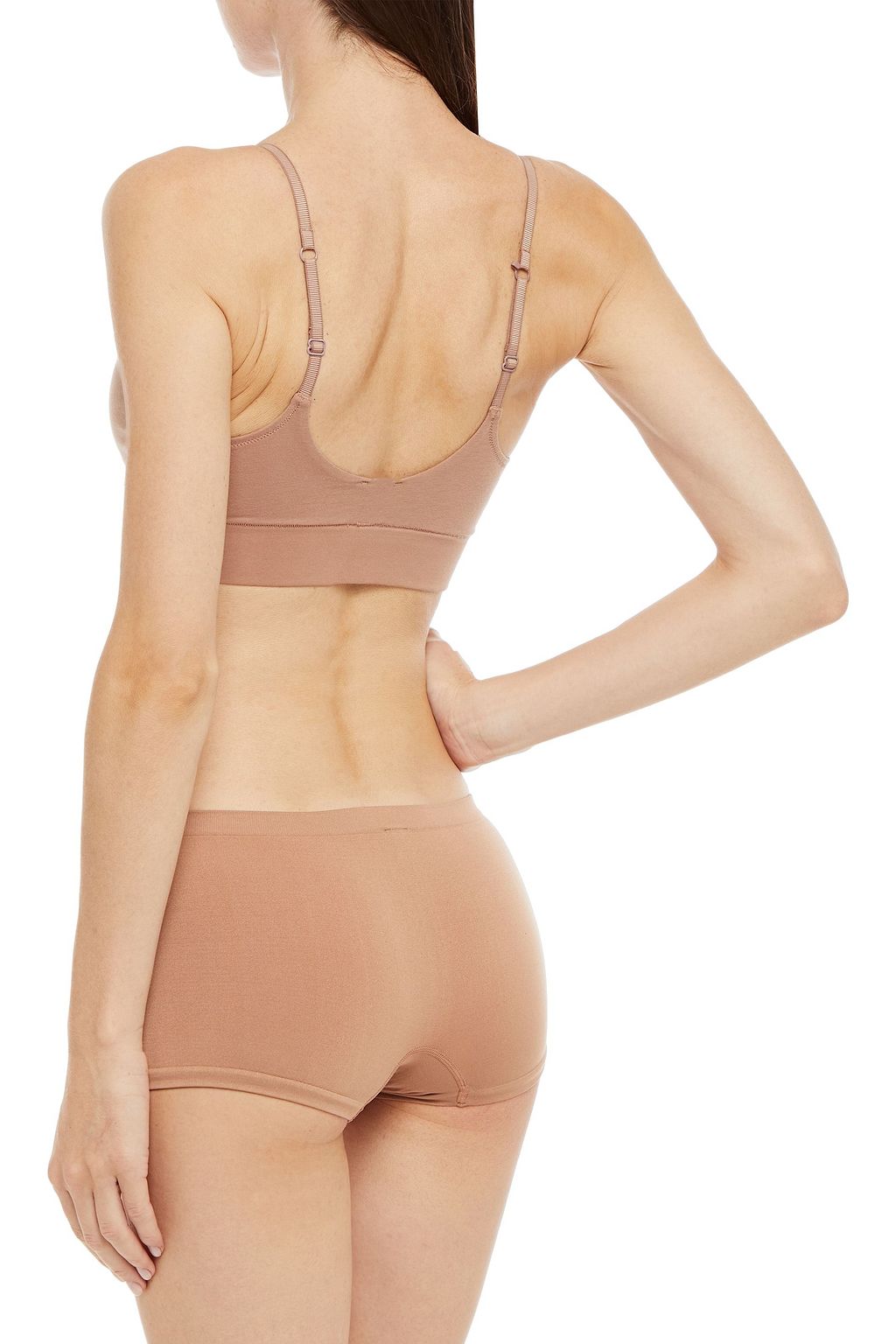 SKIN Stretch-jersey plunge bra