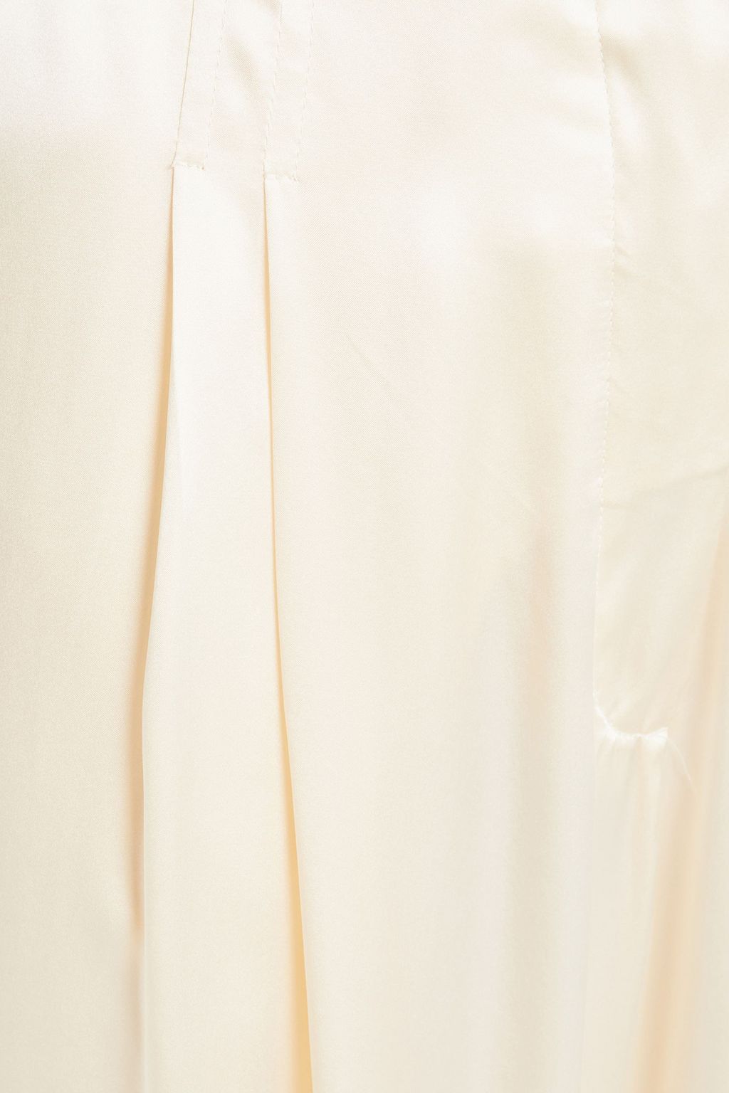 LE KASHA Pleated silk-satin wide-leg pants