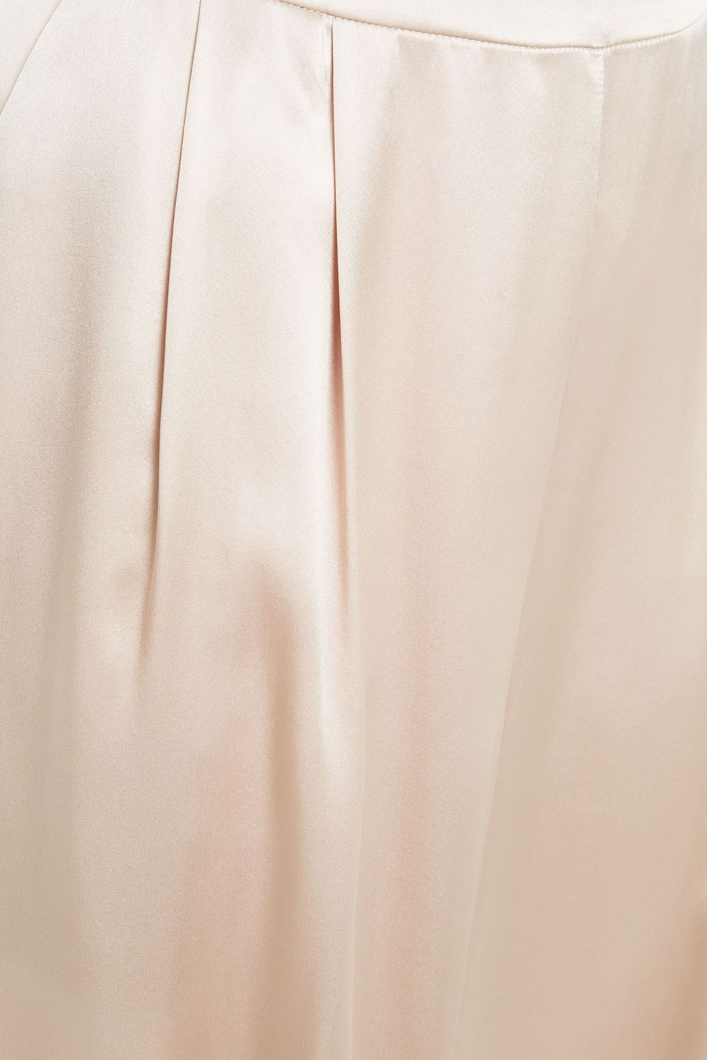 LE KASHA Pleated silk-satin culottes