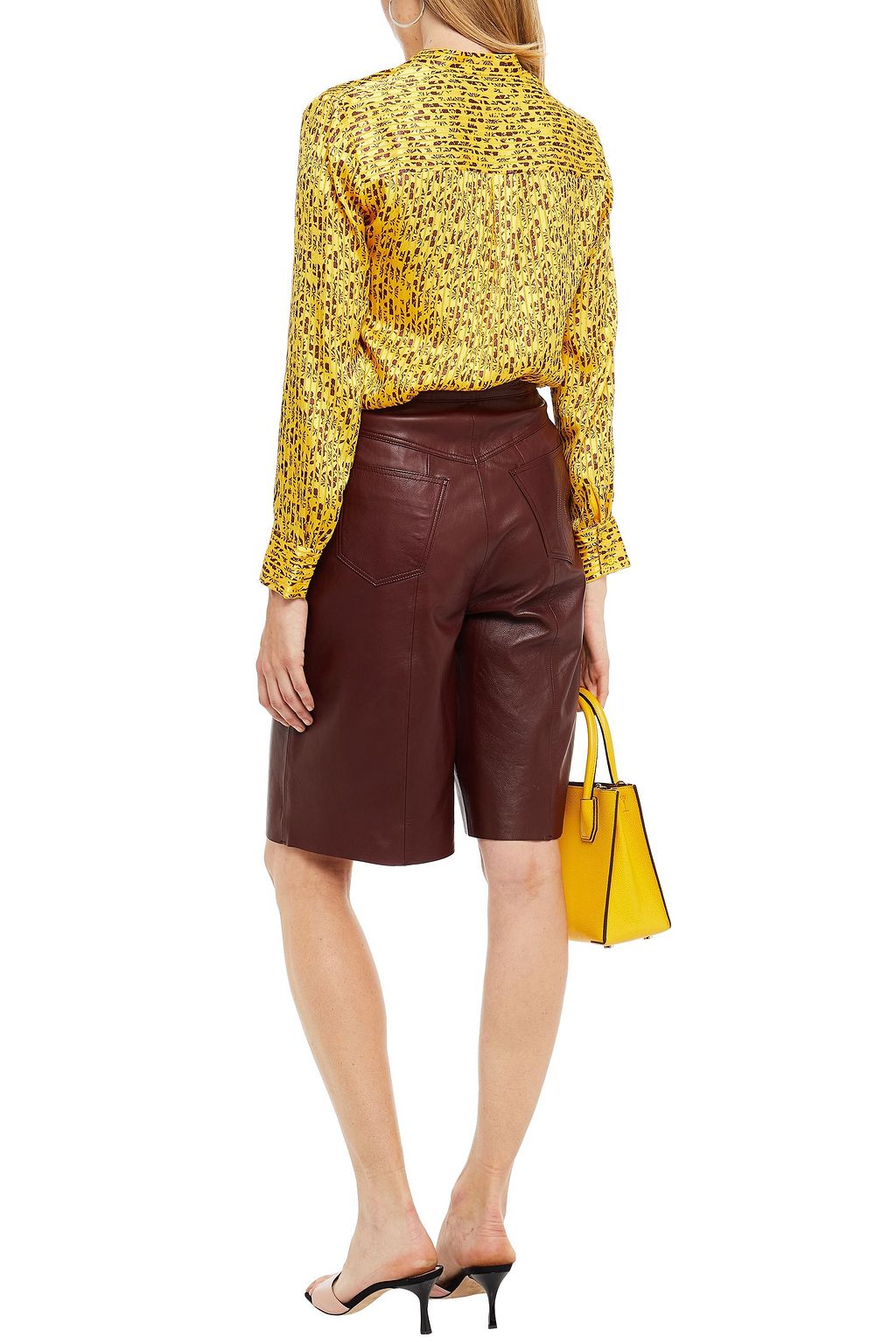 ALICE + OLIVIA Amos floral-print burnout satin tunic