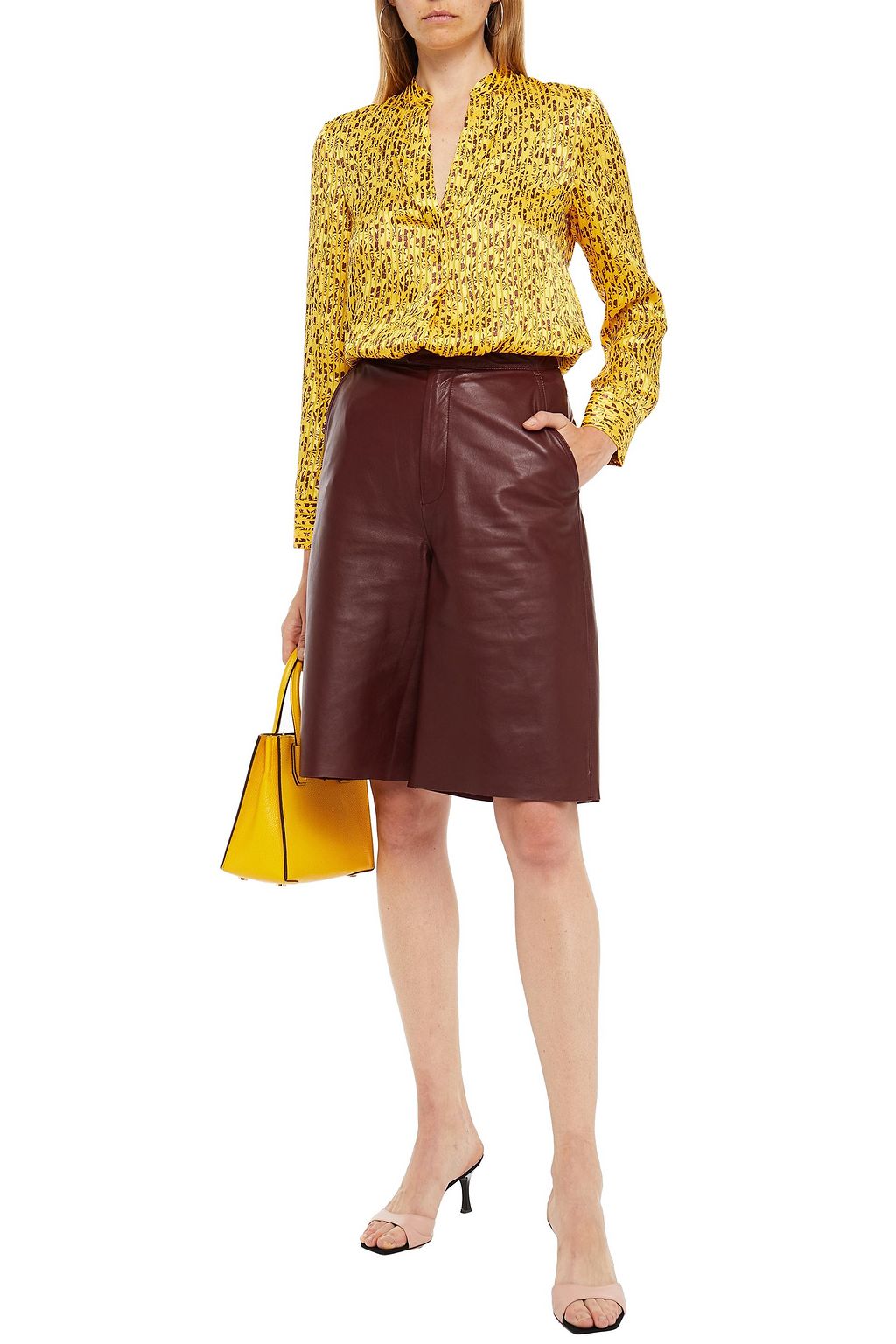 ALICE + OLIVIA Amos floral-print burnout satin tunic