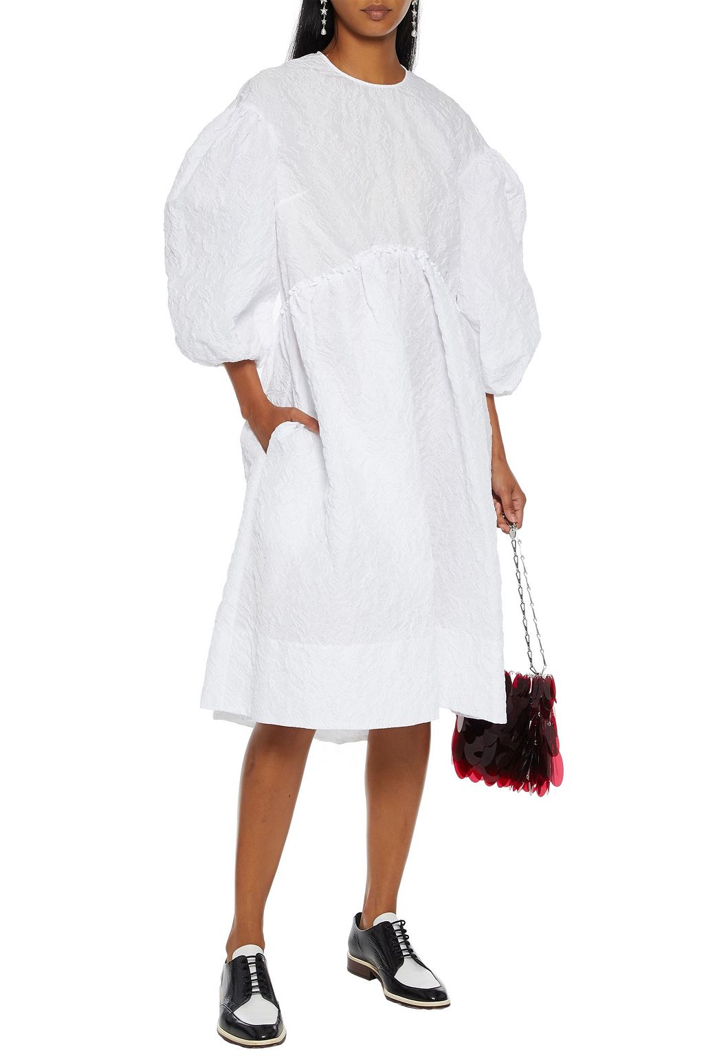 SIMONE ROCHA Gathered cloqué dress