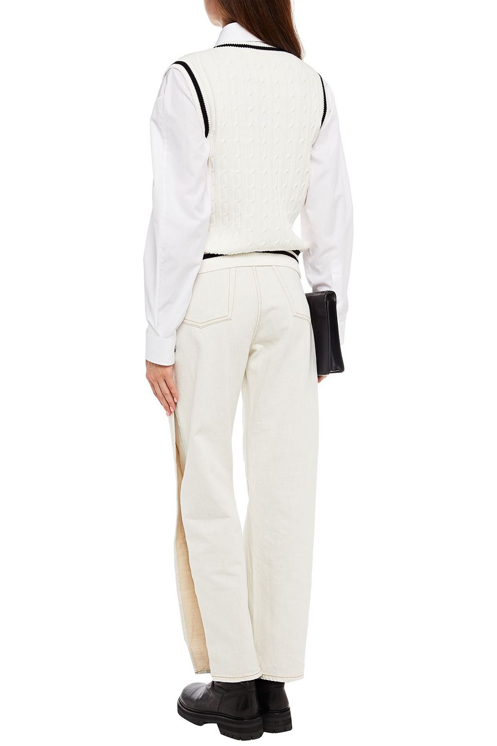 MAISON MARGIELA Layered high-rise straight-leg jeans