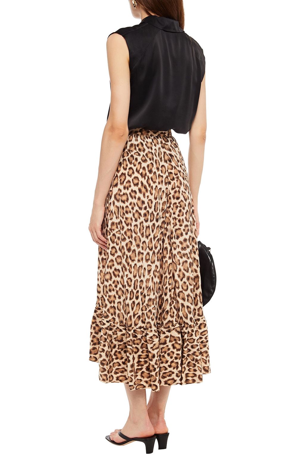 ZIMMERMANN Lukcy leopard-print silk crepe de chine midi wrap skirt