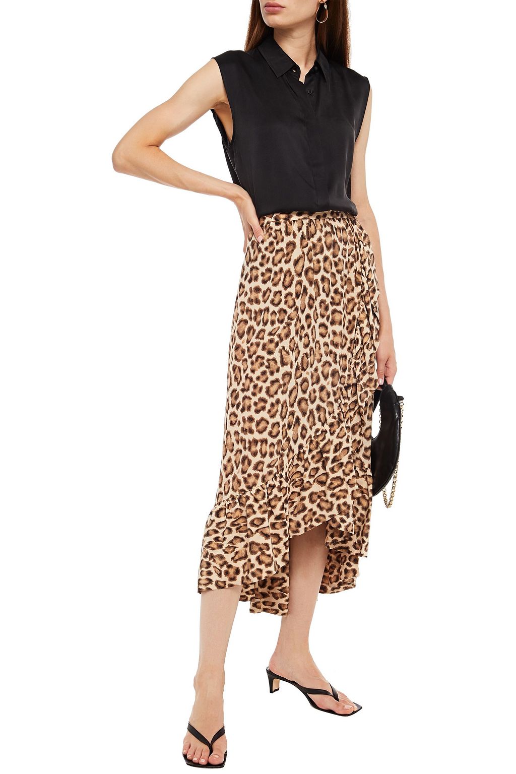 ZIMMERMANN Lukcy leopard-print silk crepe de chine midi wrap skirt