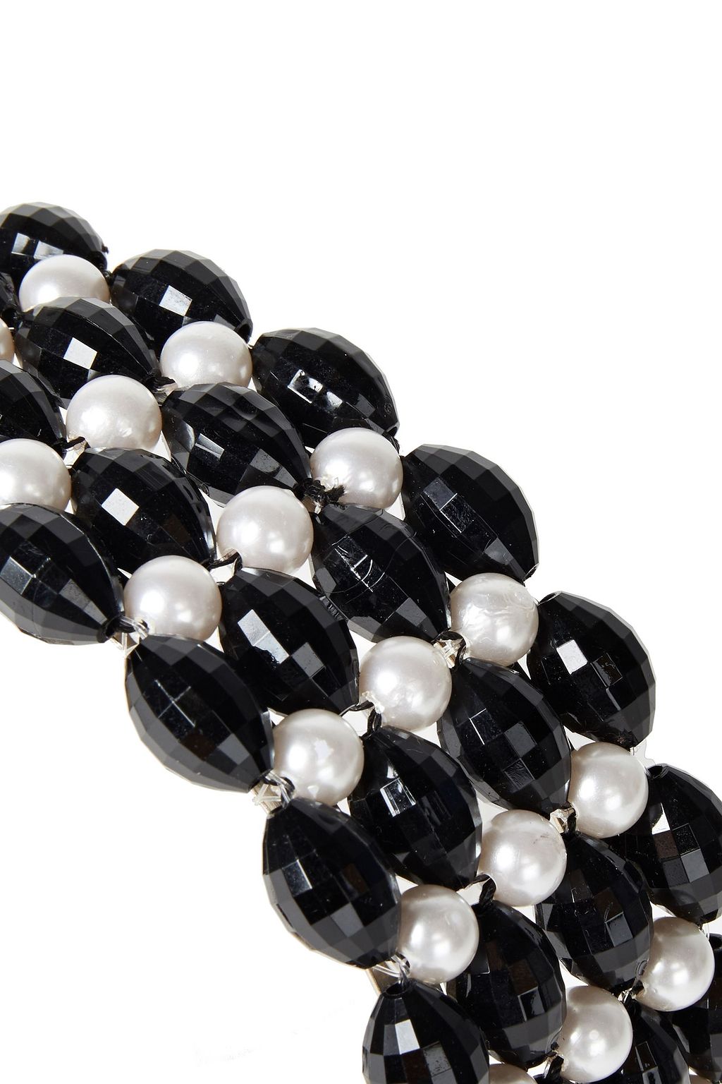 SHRIMPS Quinn faux pearl and bead-embellished headband